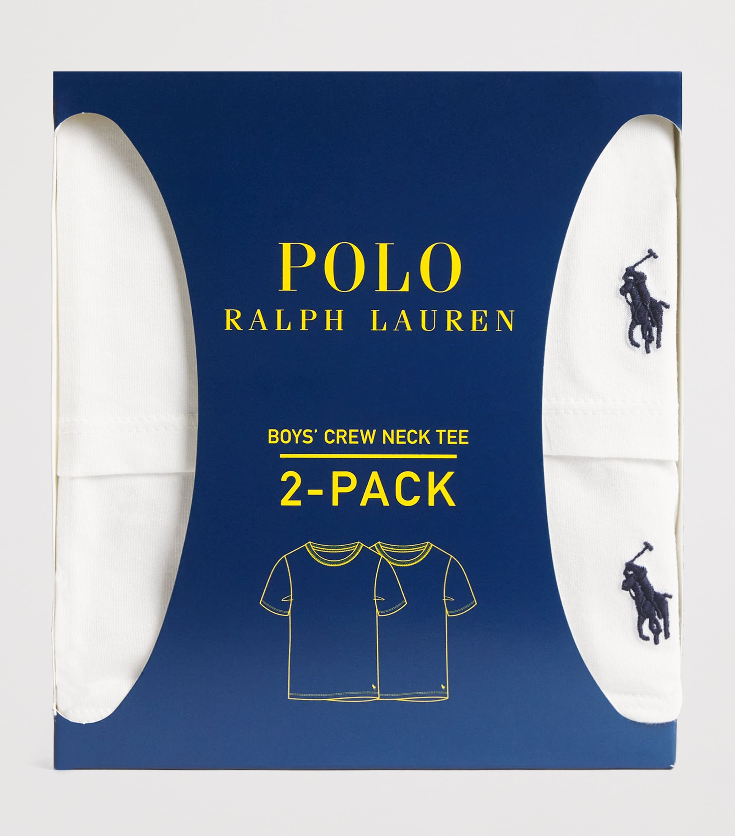 Set of 2 Cotton Logo T-Shirts (6-14 Years) WHITE Image 3