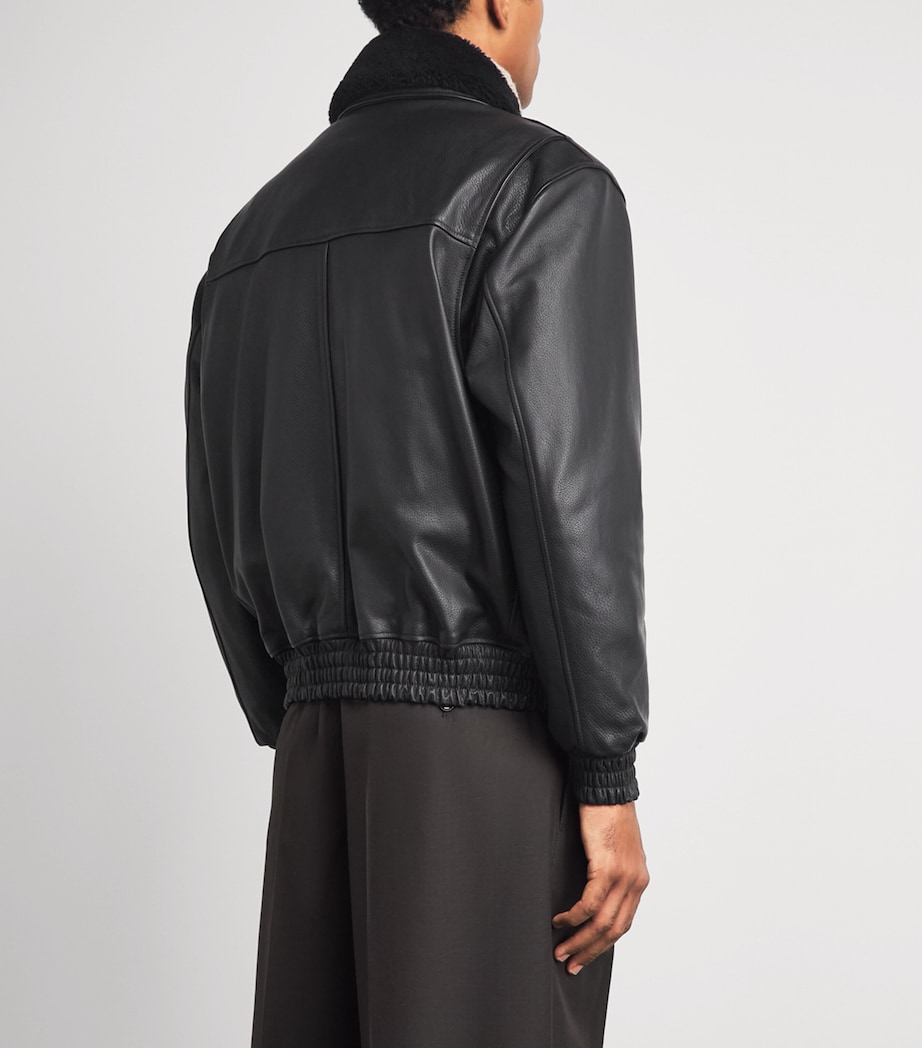 Arma Mens Bari Leather Jacket Black Image 5