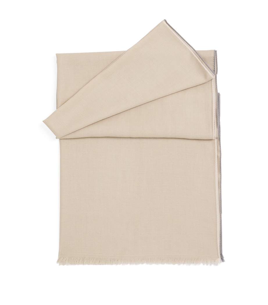 Eleventy Wool-Cashmere-Silk Scarf Sabbia Image 1
