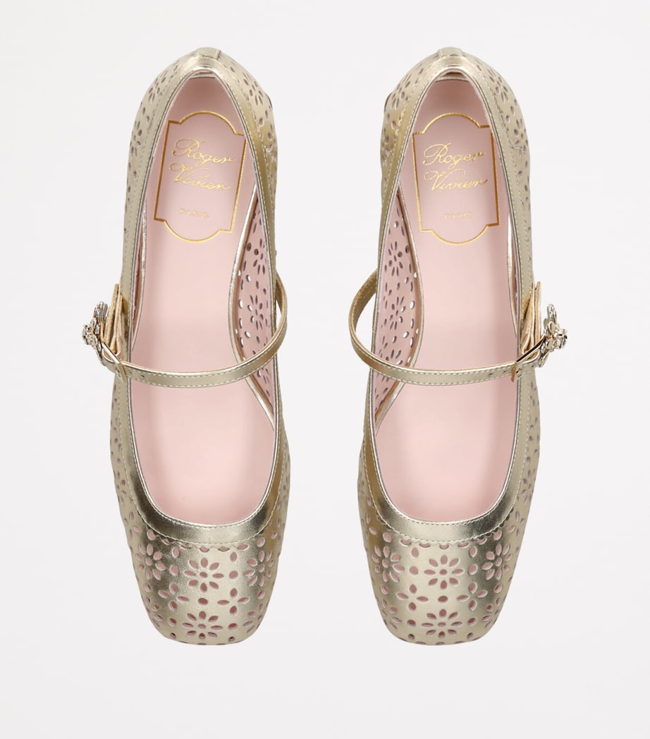 Roger Vivier Patent Leather Très Vivier Pumps 25 Gold Image 4