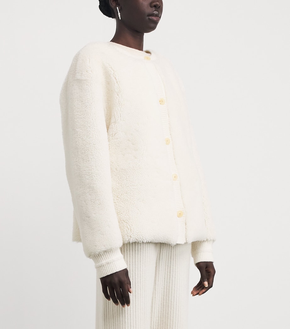 Shearling-Suede Reversible Jacket CLOUD/RAFFIA Image 3