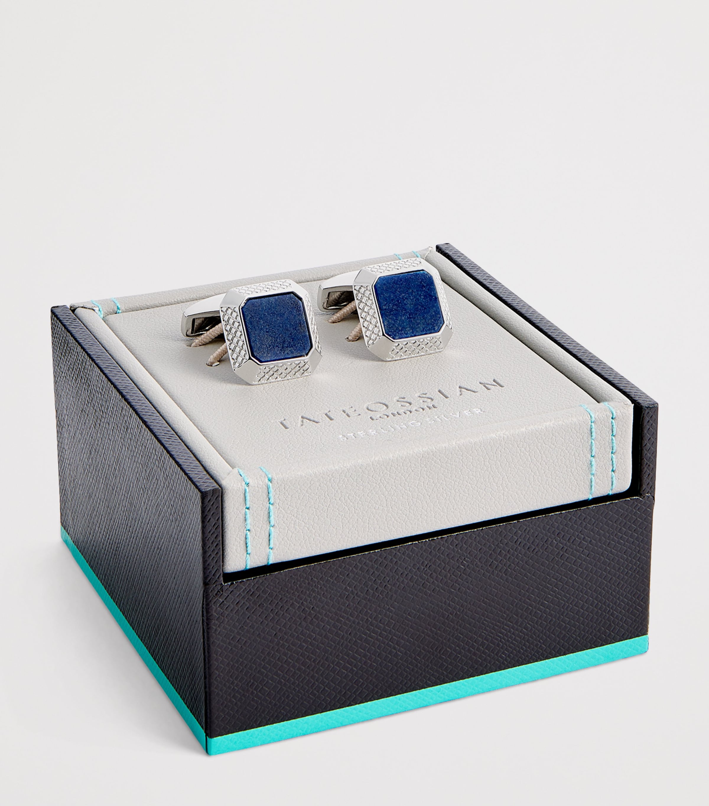 Sterling Silver and Lapis Cufflinks BLUE Image 3