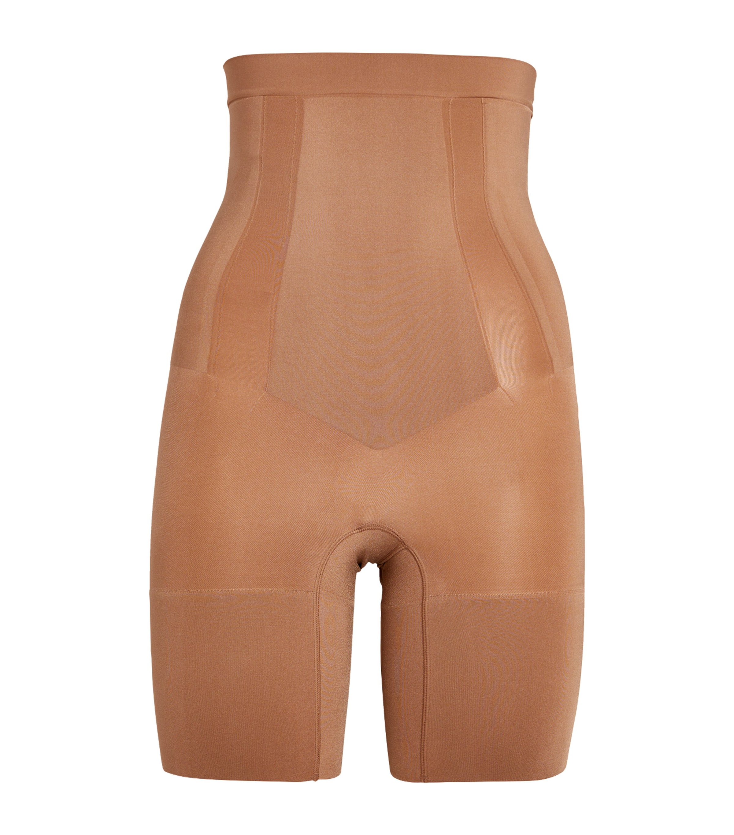 Spanx Oncore High-waist Mid-thigh Shorts - Firm Control In Brown