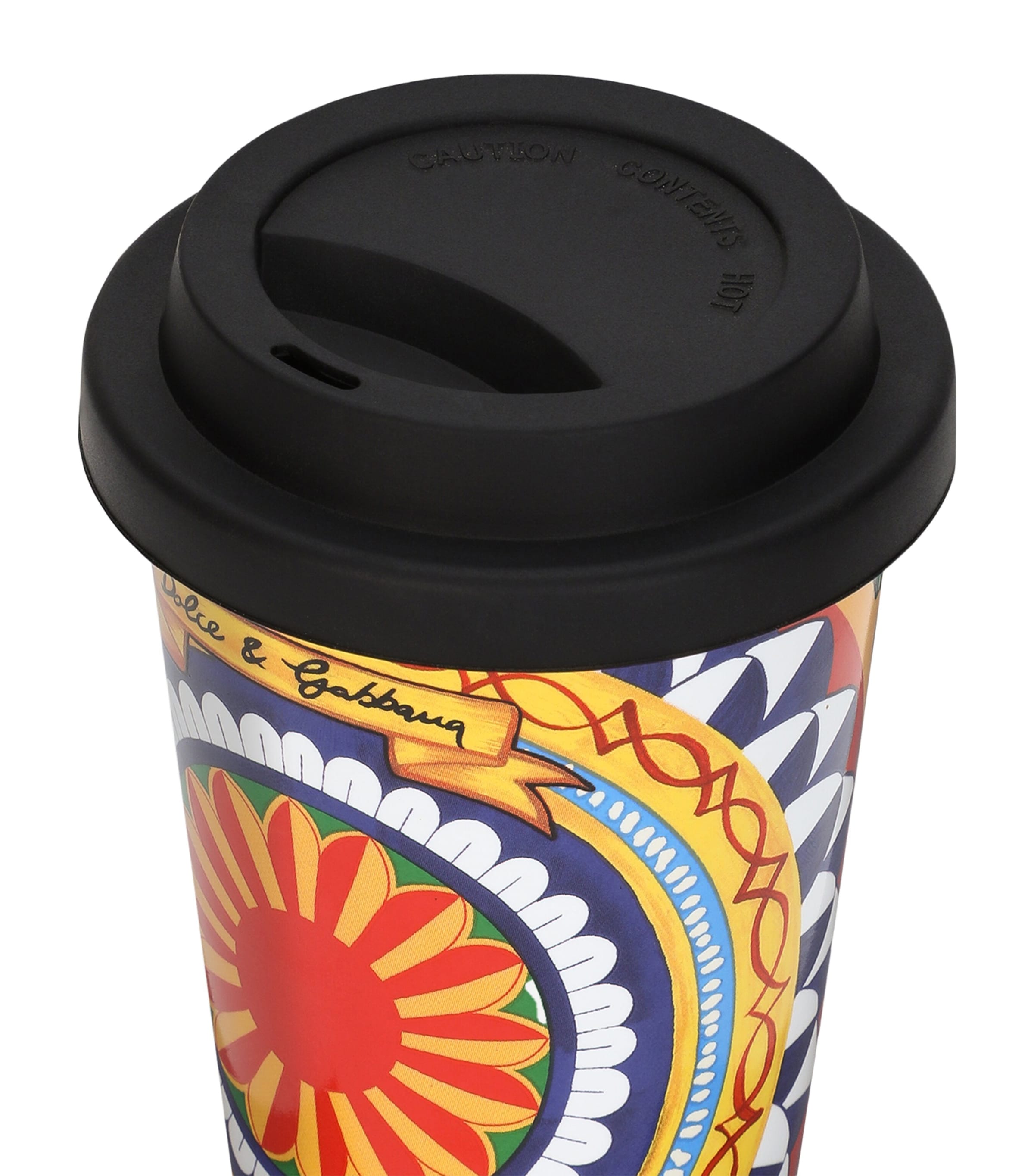 Dolce&Gabbana Casa Ceramic Travel Mug (14cm) Rosone F.do Ca Image 3