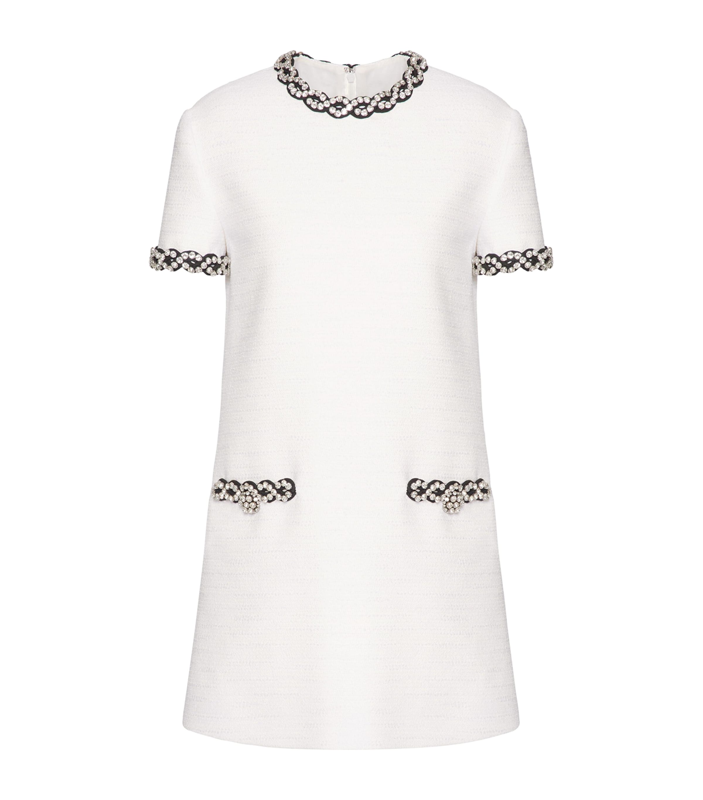 Shop Valentino Wool-silk Mini Dress