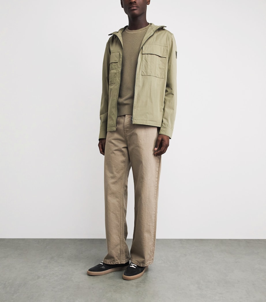 Belstaff Mens Silk-Organic Cotton Coast Sweater Fatigue Greenftggn Image 2