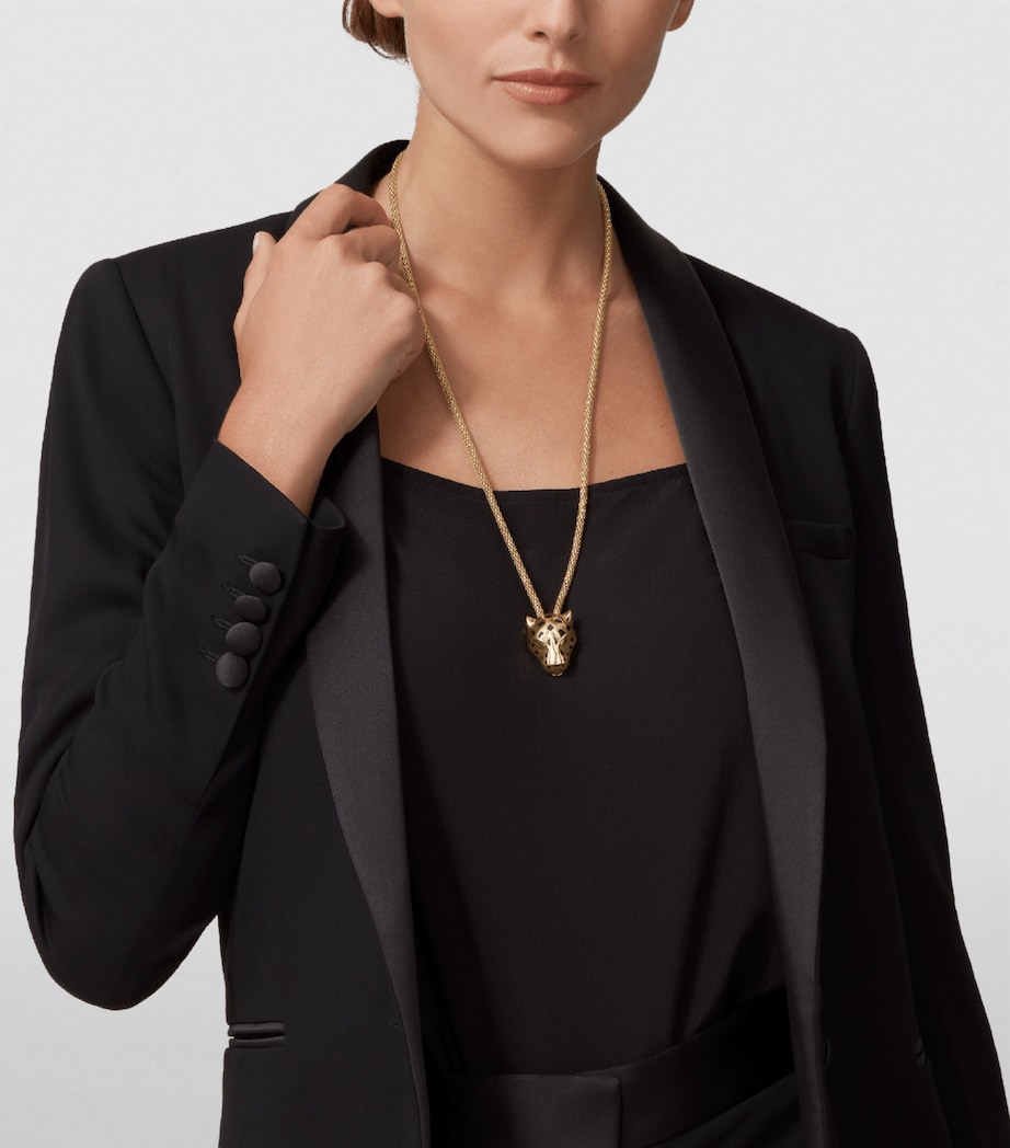 Cartier Yellow Gold, Diamond, Tsavorite and Onyx Panthère de Cartier Necklace Yellow Gold Image 4