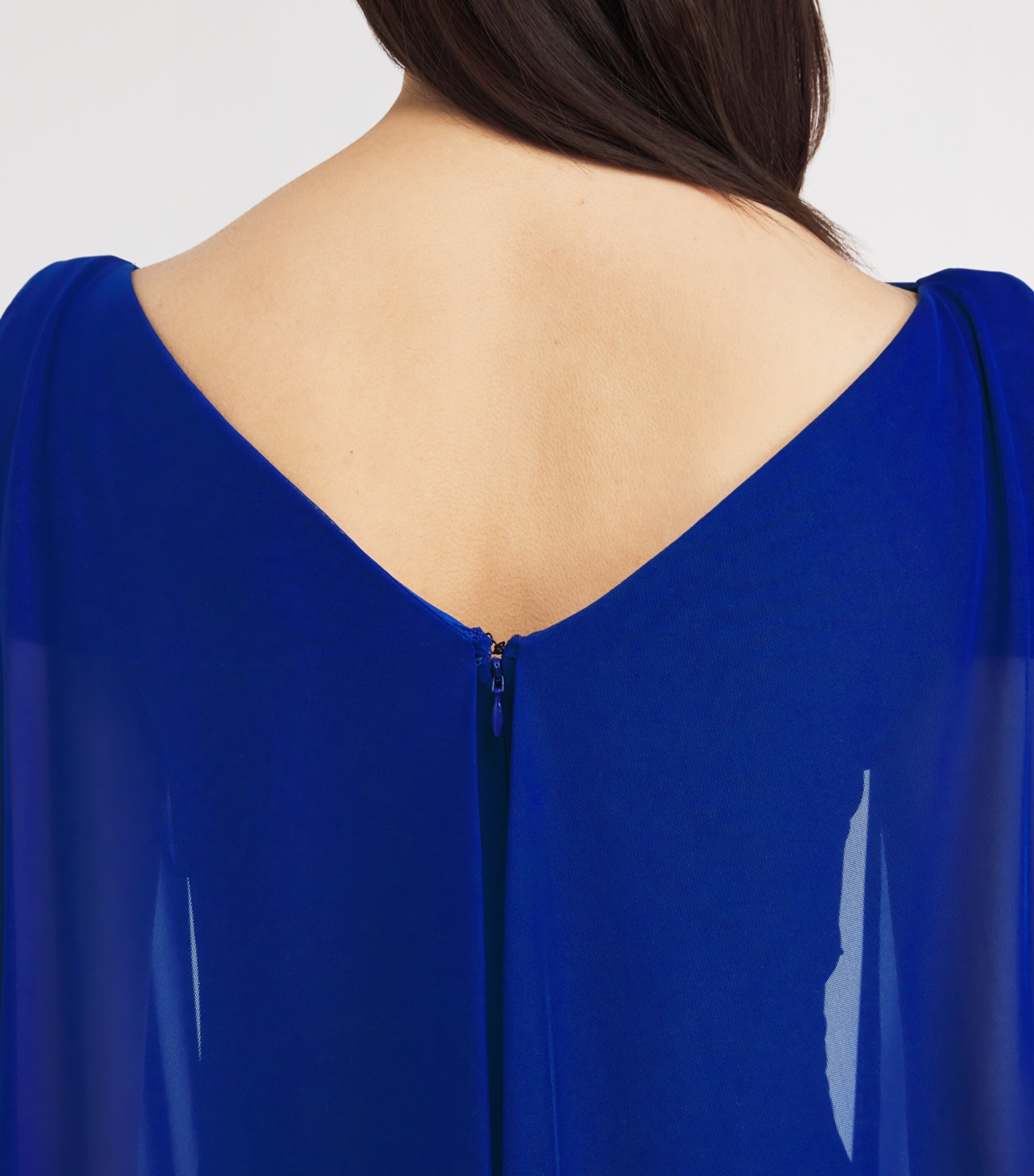 Tulle Cape-Overlay Gown 426 ROYAL Image 6