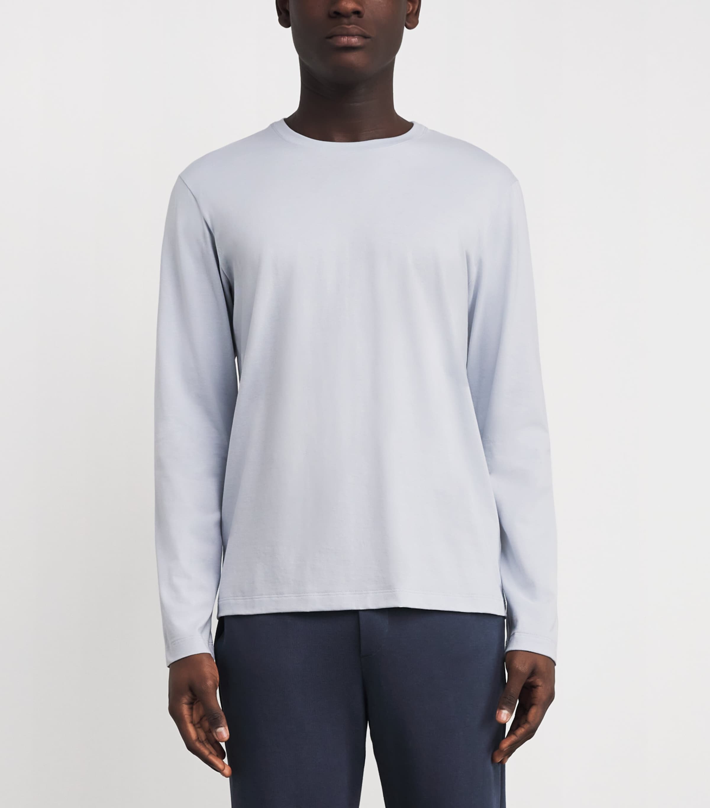 Cotton Living Long-Sleeve T-Shirt 2125 WHITE TOPAZ Image 3