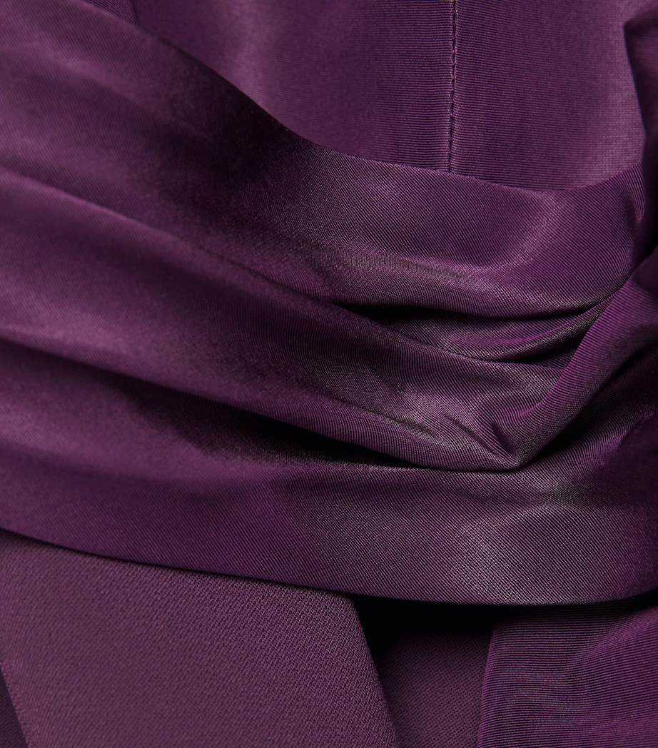 Carolina Herrera Womens Silk Column Gown Plum Image 6