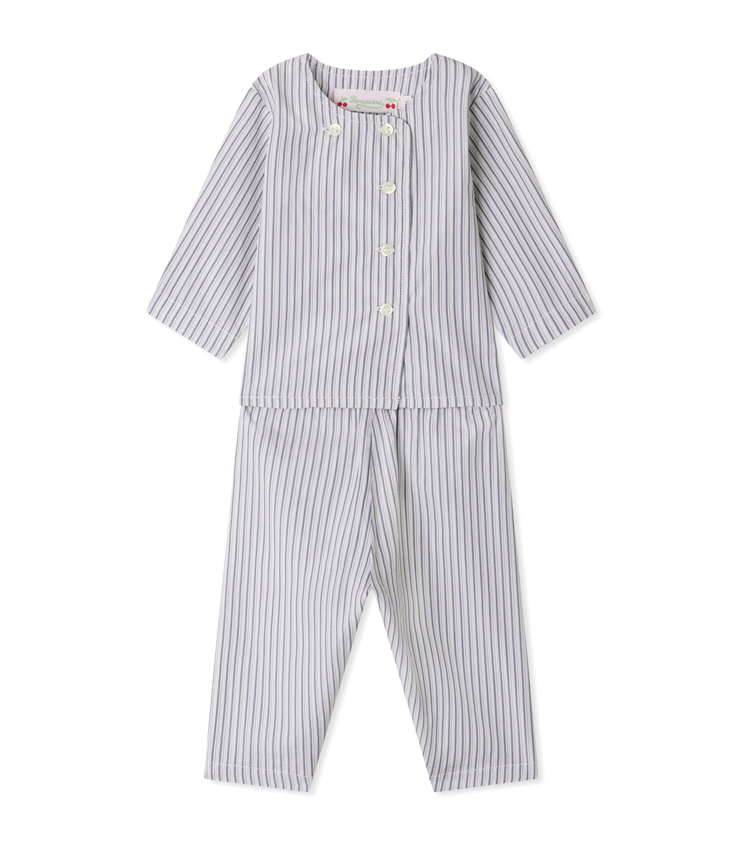 Bonpoint Kids' Cotton Top And Trousers Set In Blue