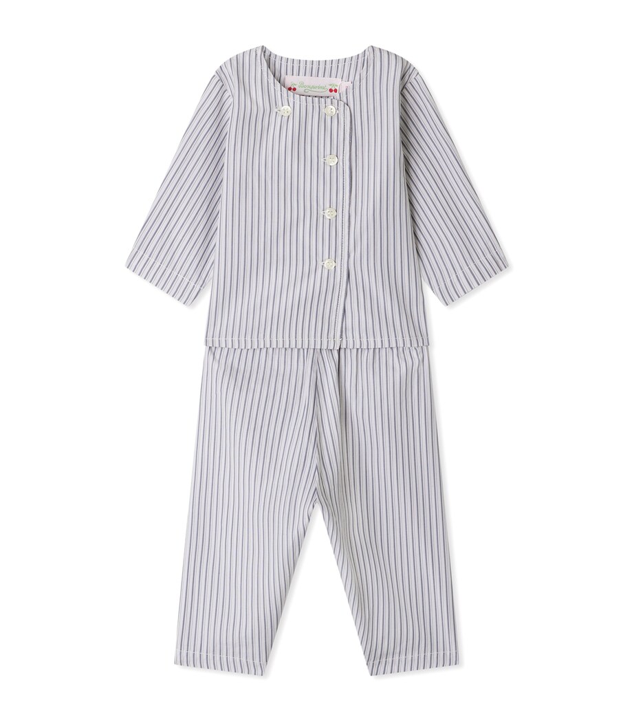 Cotton Top and Trousers Set (1-18 Months) RA BLEU GRIS Image 1