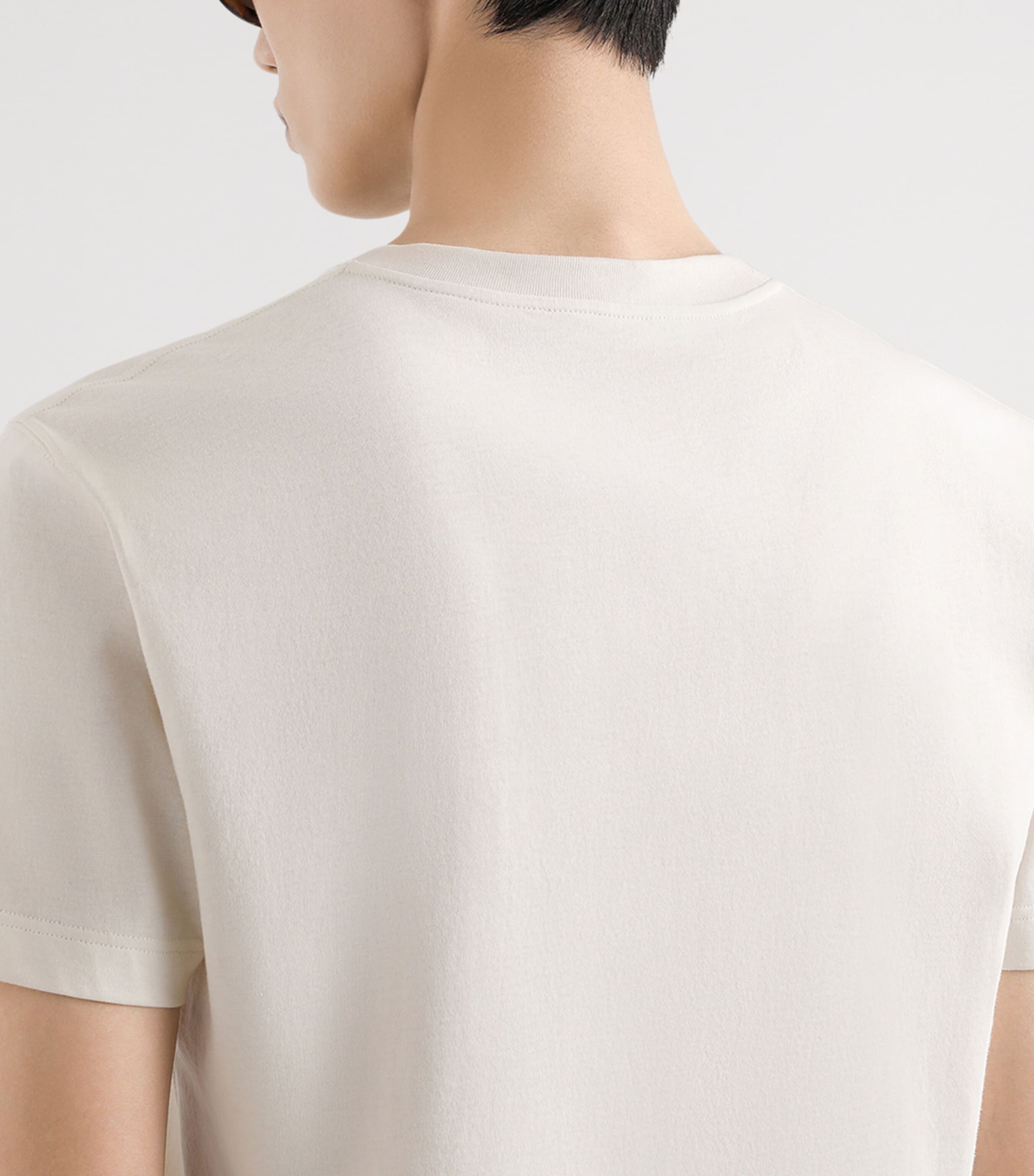 Cotton Logo T-Shirt A4567-CREAM Image 5