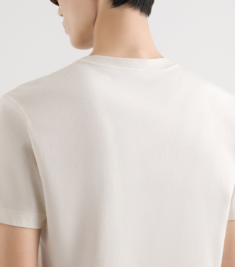 Cotton Logo T-Shirt A4567-CREAM Image 5