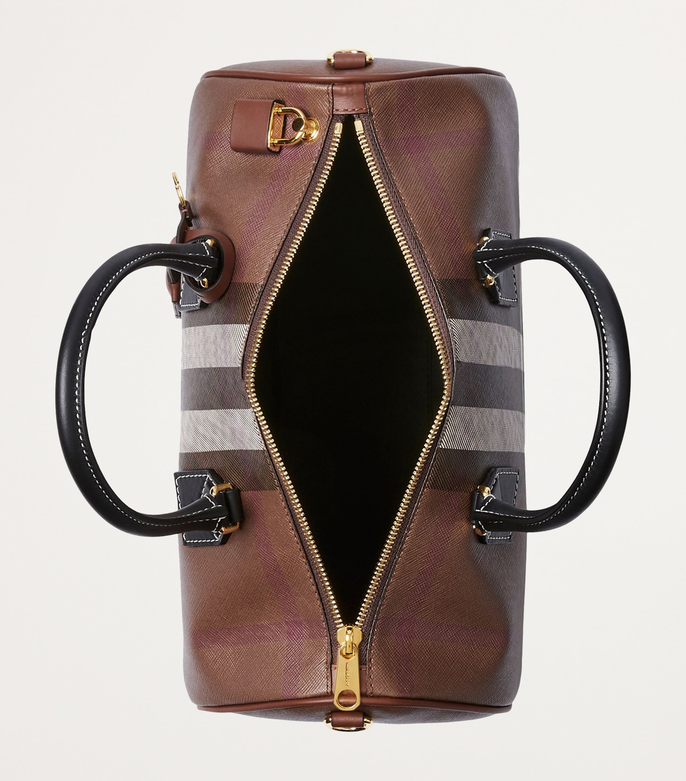 Medium Check Holdall DARK BIRCH BROWN CHK Image 5