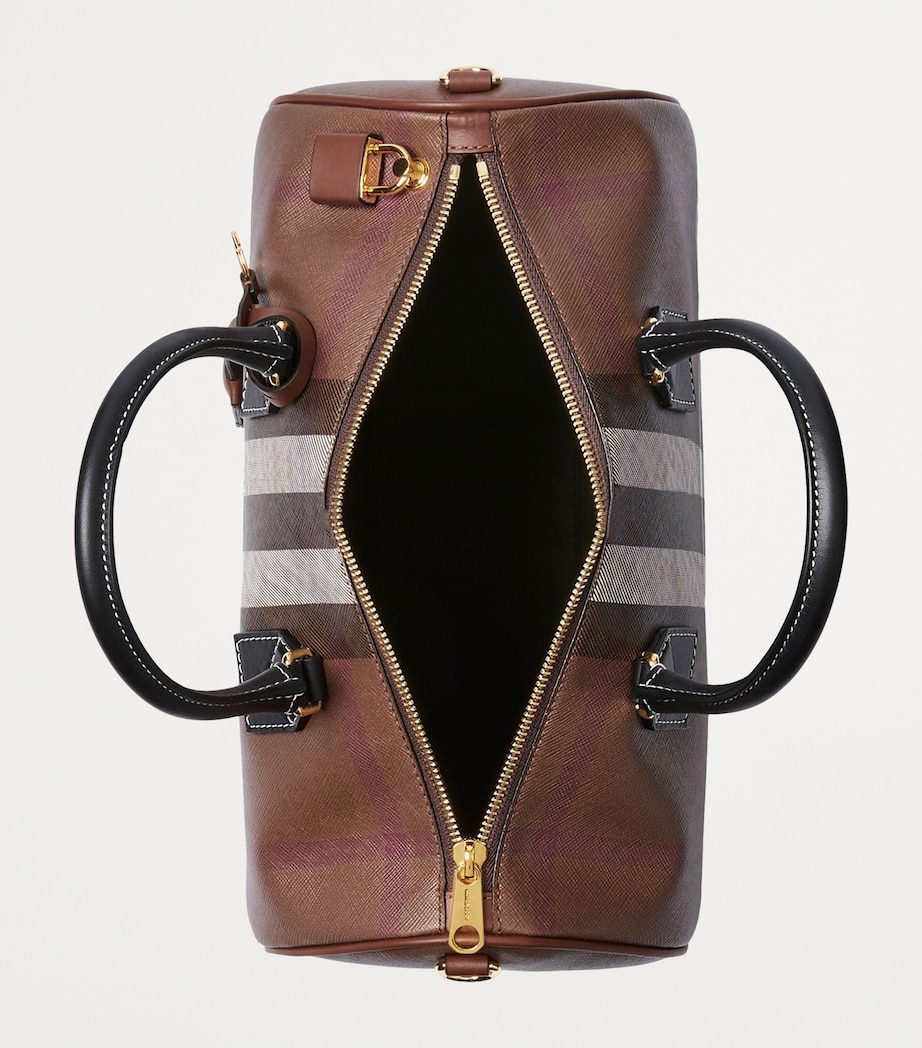 Medium Check Holdall DARK BIRCH BROWN CHK Image 5