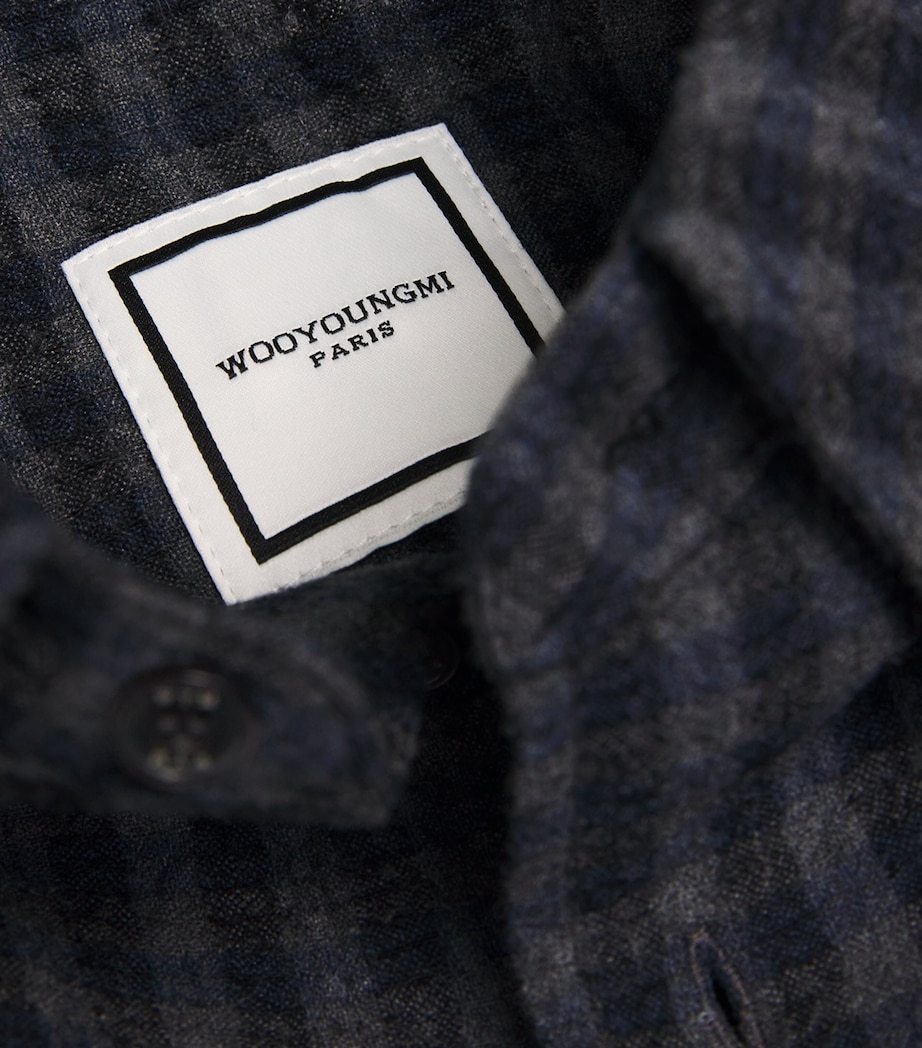 Cotton-Wool Gingham Shirt GREY Image 5