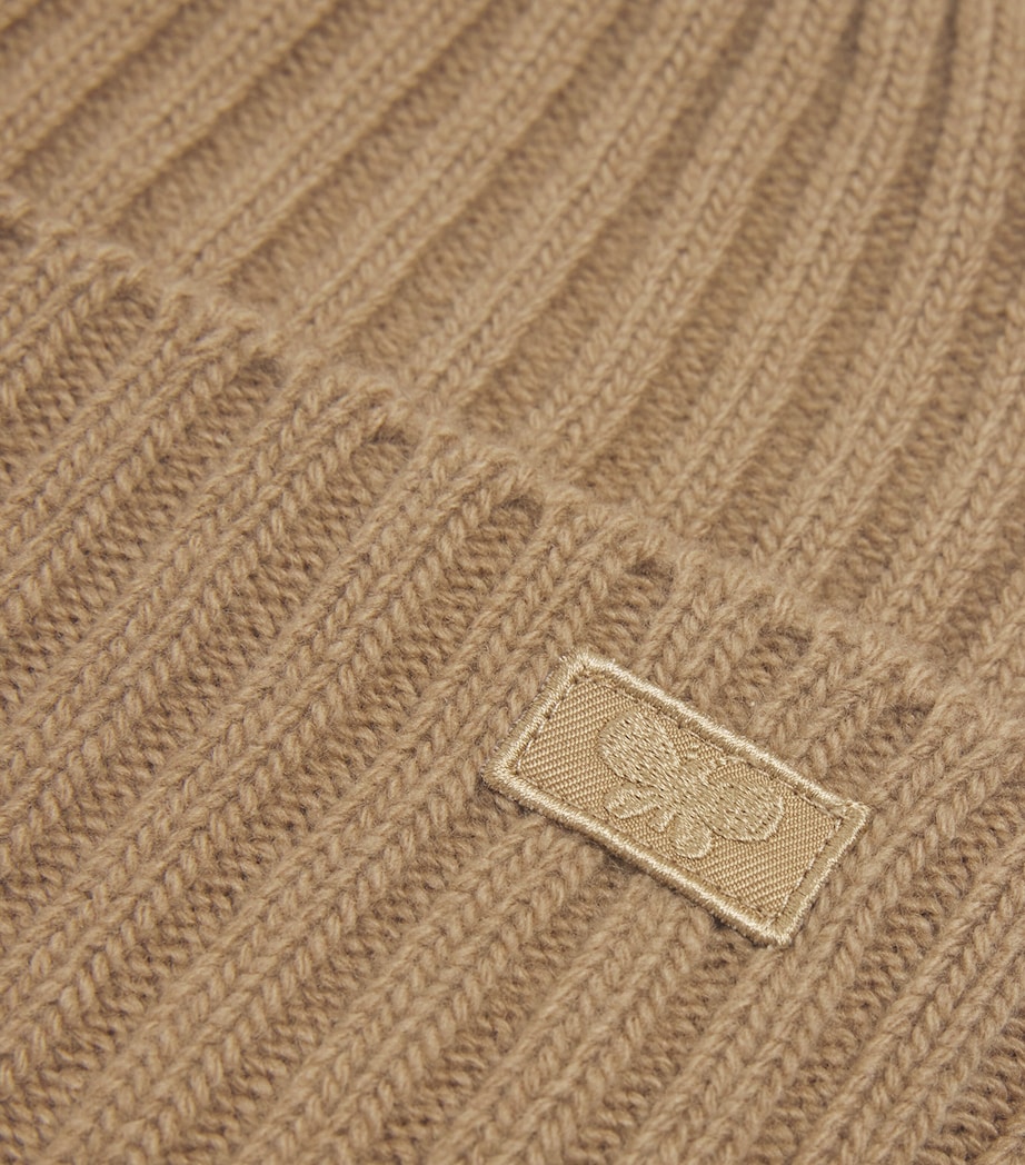 Weekend Max Mara Virgin Wool Logo Beanie Camel Image 3