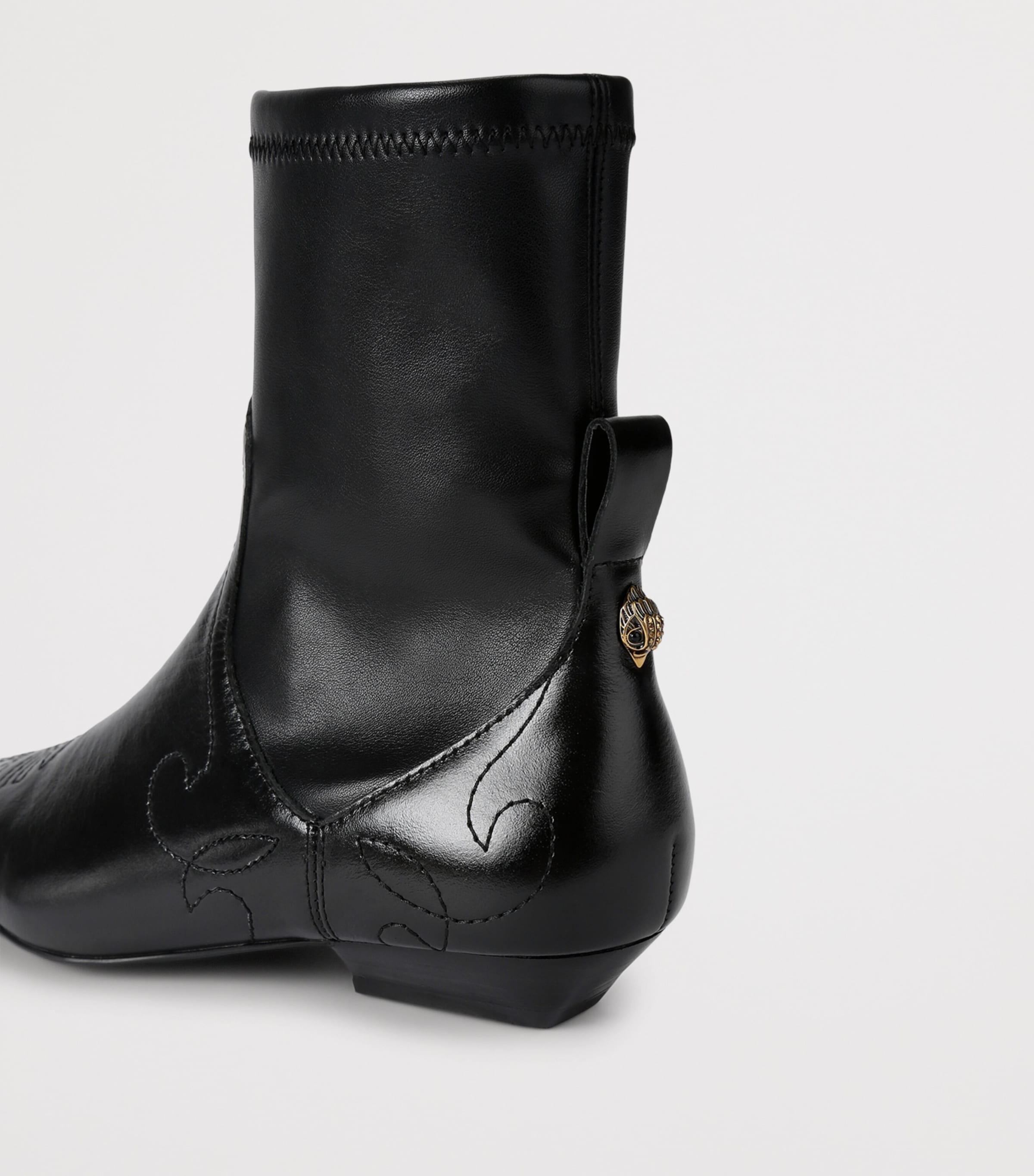 Kurt Geiger London Leather Arizona Ankle Boots Black Image 3