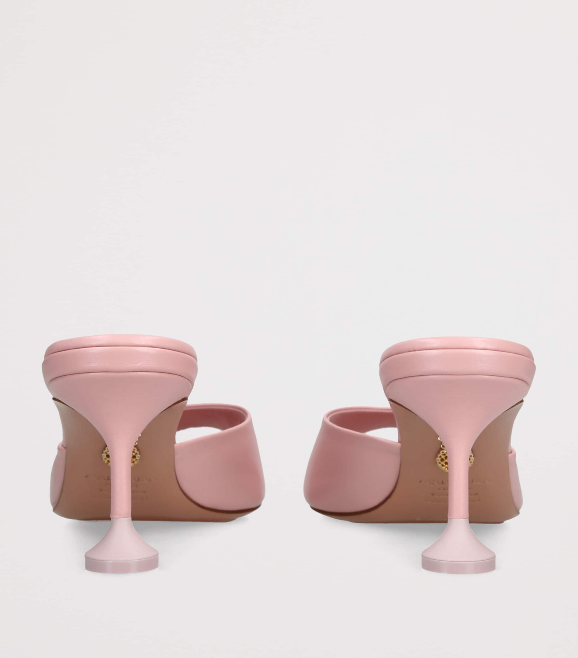 Leather Bisous Mules 85 PALE PINK Image 2
