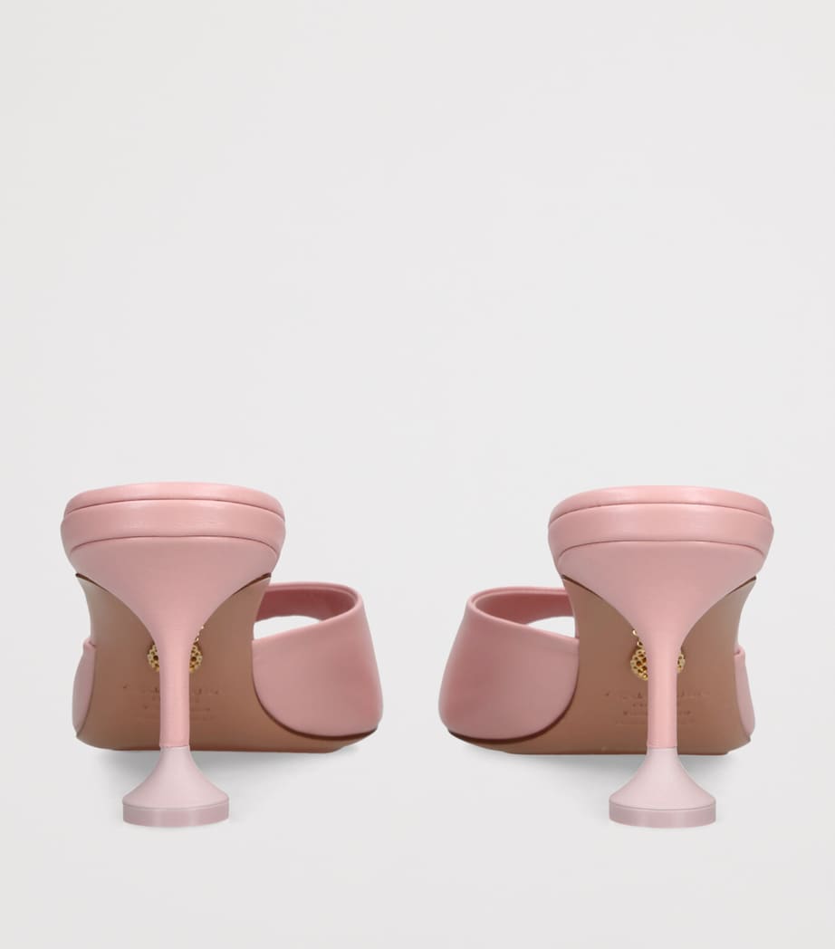 Leather Bisous Mules 85 PALE PINK Image 2