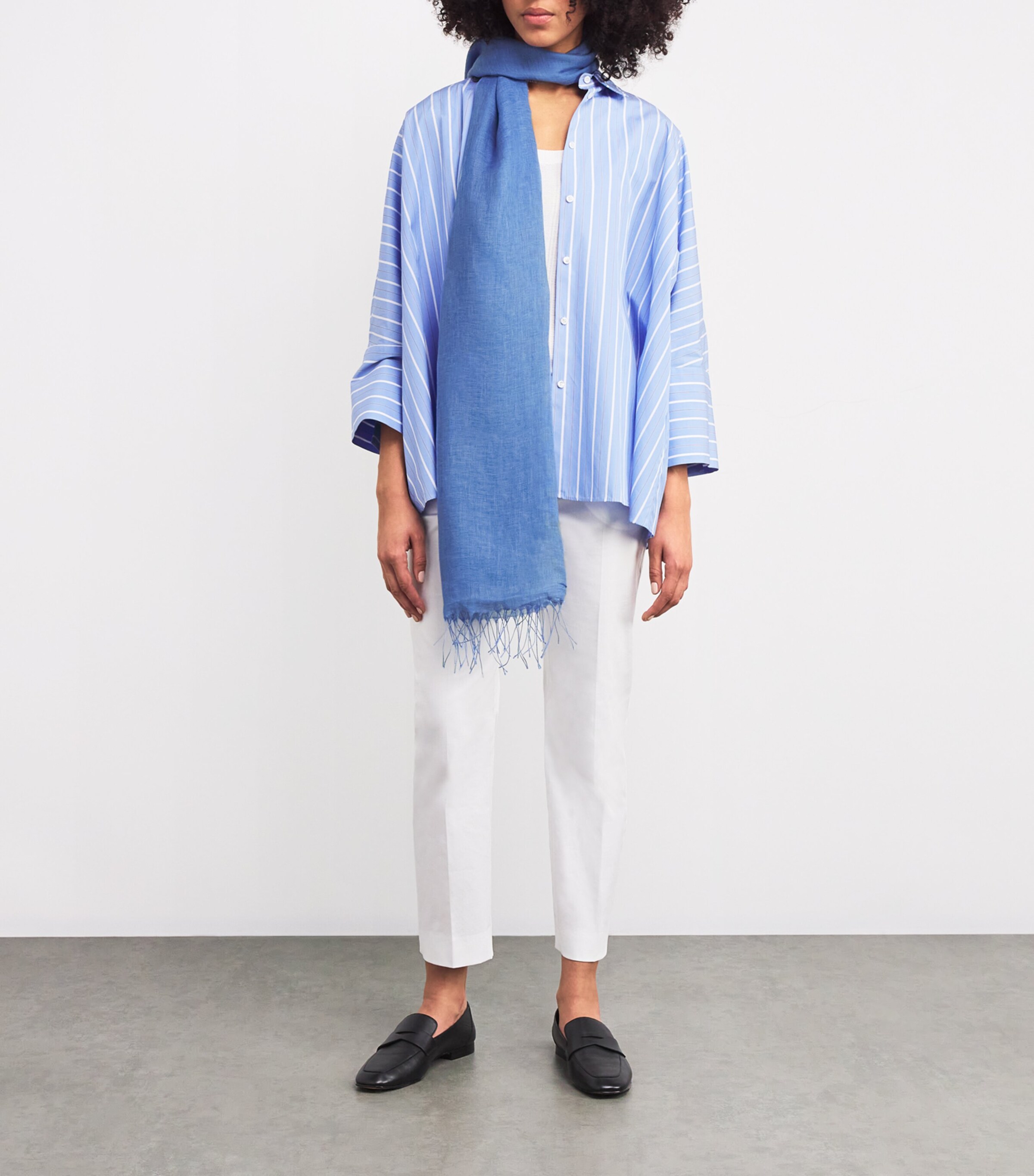 Weekend Max Mara Linen Stole Scarf Purple Image 2