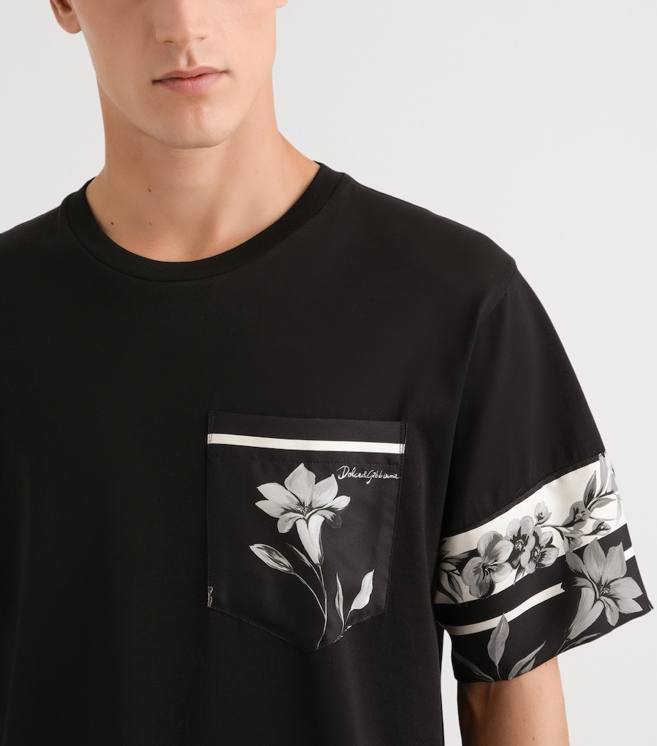 Cotton-Silk Graphic T-Shirt N0000-BLACK Image 4