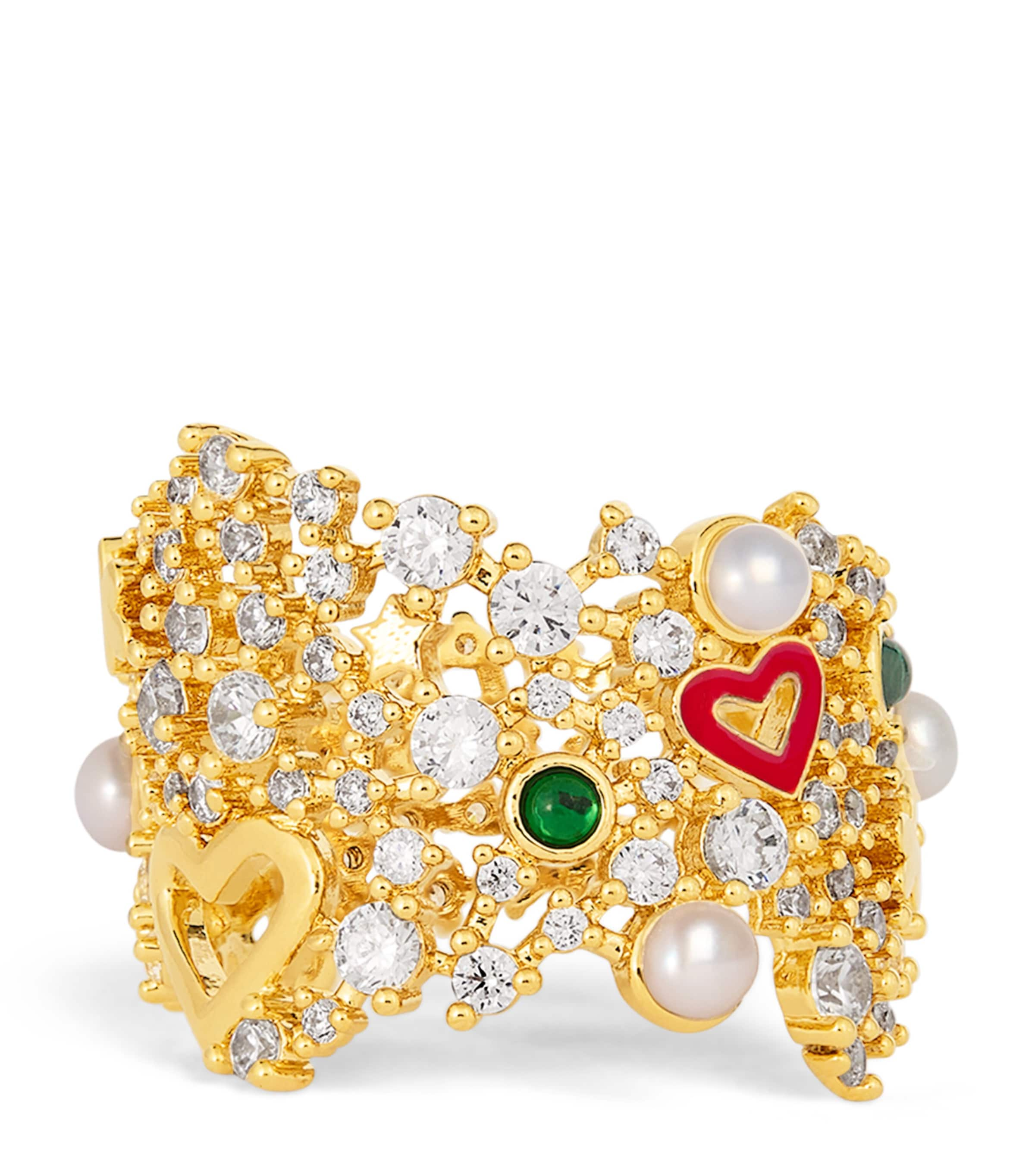 Zimmermann Pearl Nova Band Ring In Gold