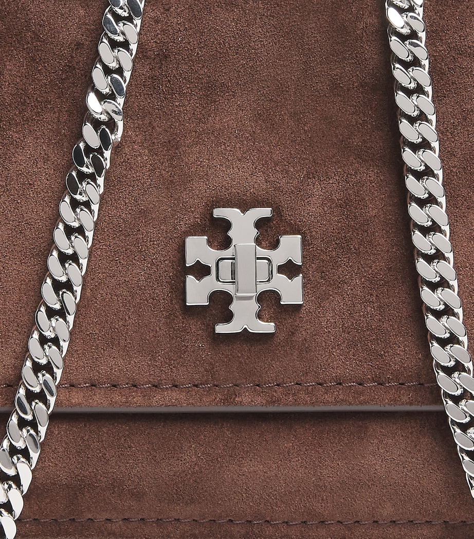 Mini Suede Kira Turnlock Shoulder Bag DARK COCOA Image 6