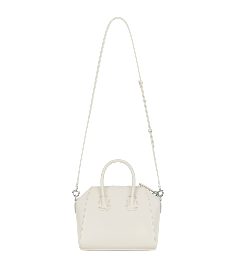 Mini Leather Antigona Top-Handle Bag IVORY Image 2