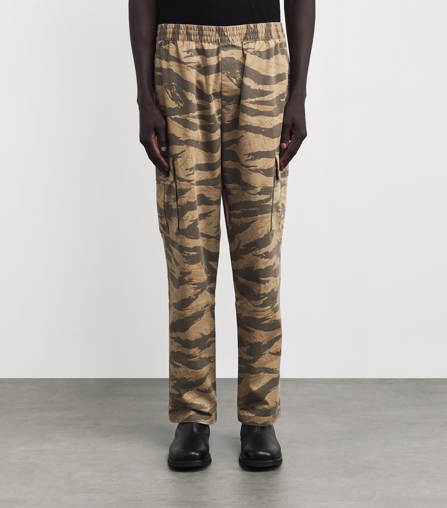 Stretch-Cotton Cargo Trousers CAMO Image 3