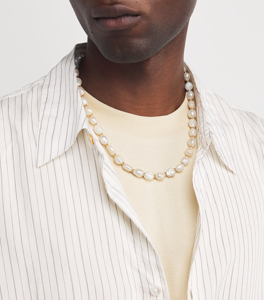 Baroque Pearl Necklace GOLD Image 4