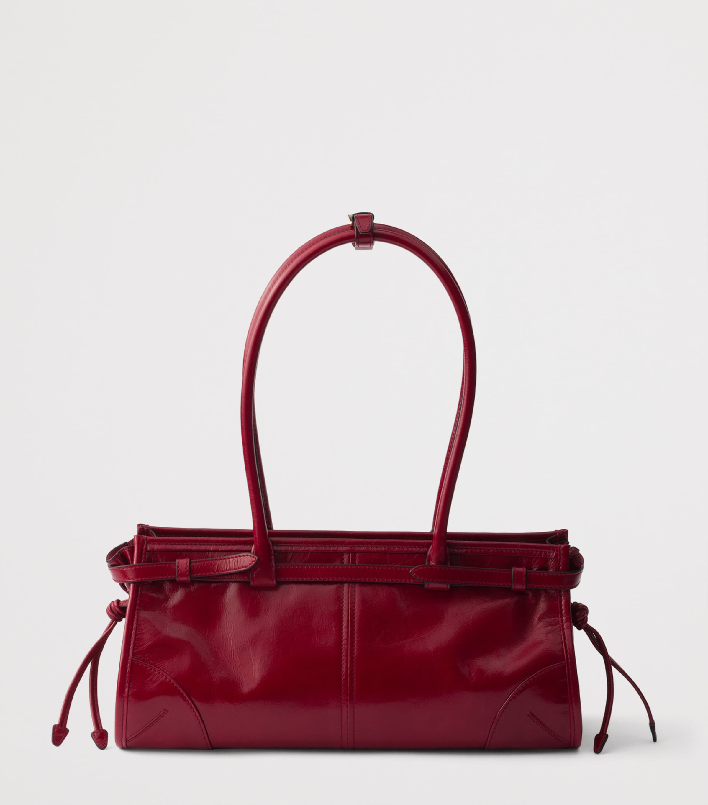 Prada Medium Leather Bonnie Shoulder Bag Red Image 5