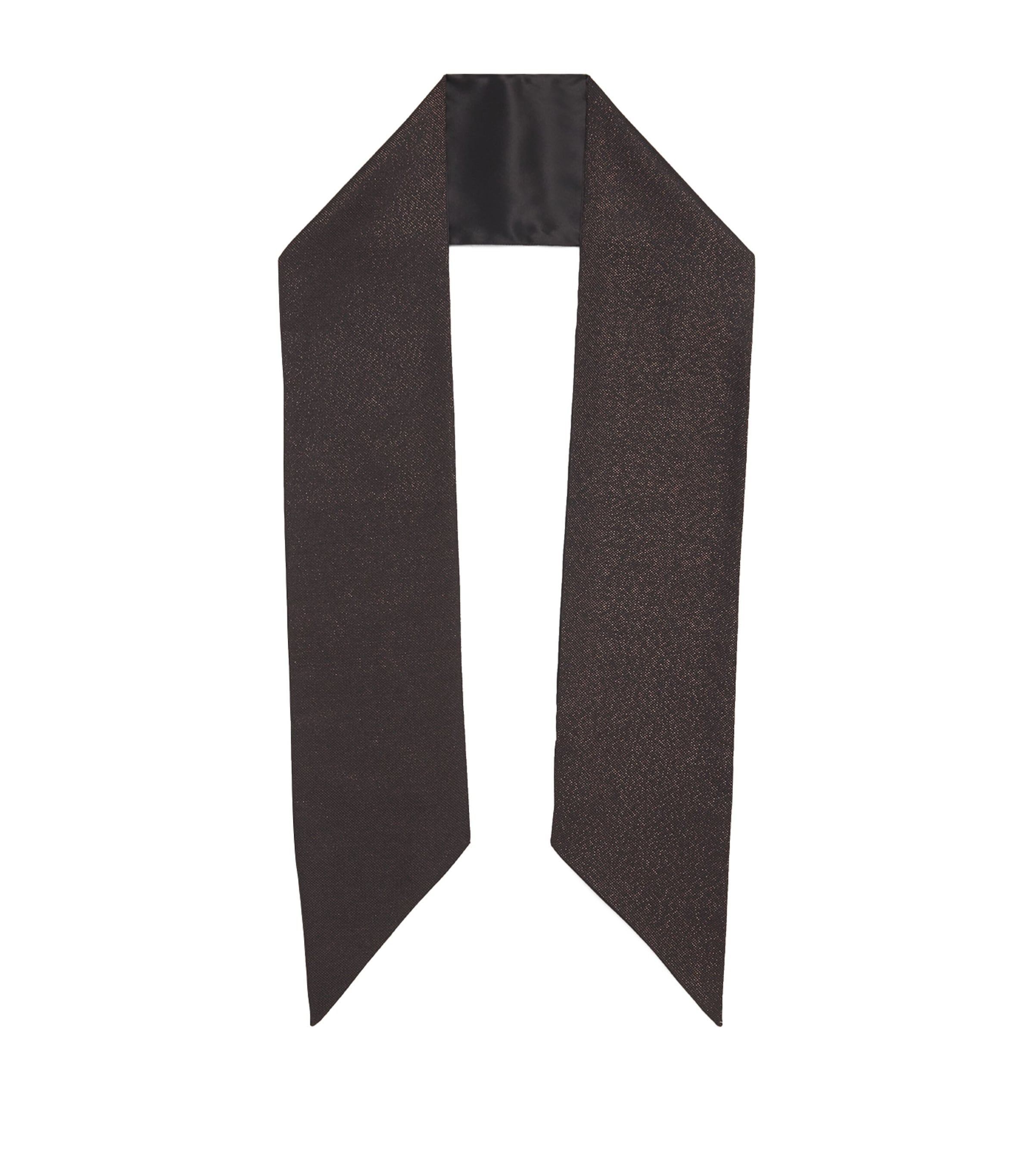 Giorgio Armani Silk-wool Shimmer Scarf In Brown