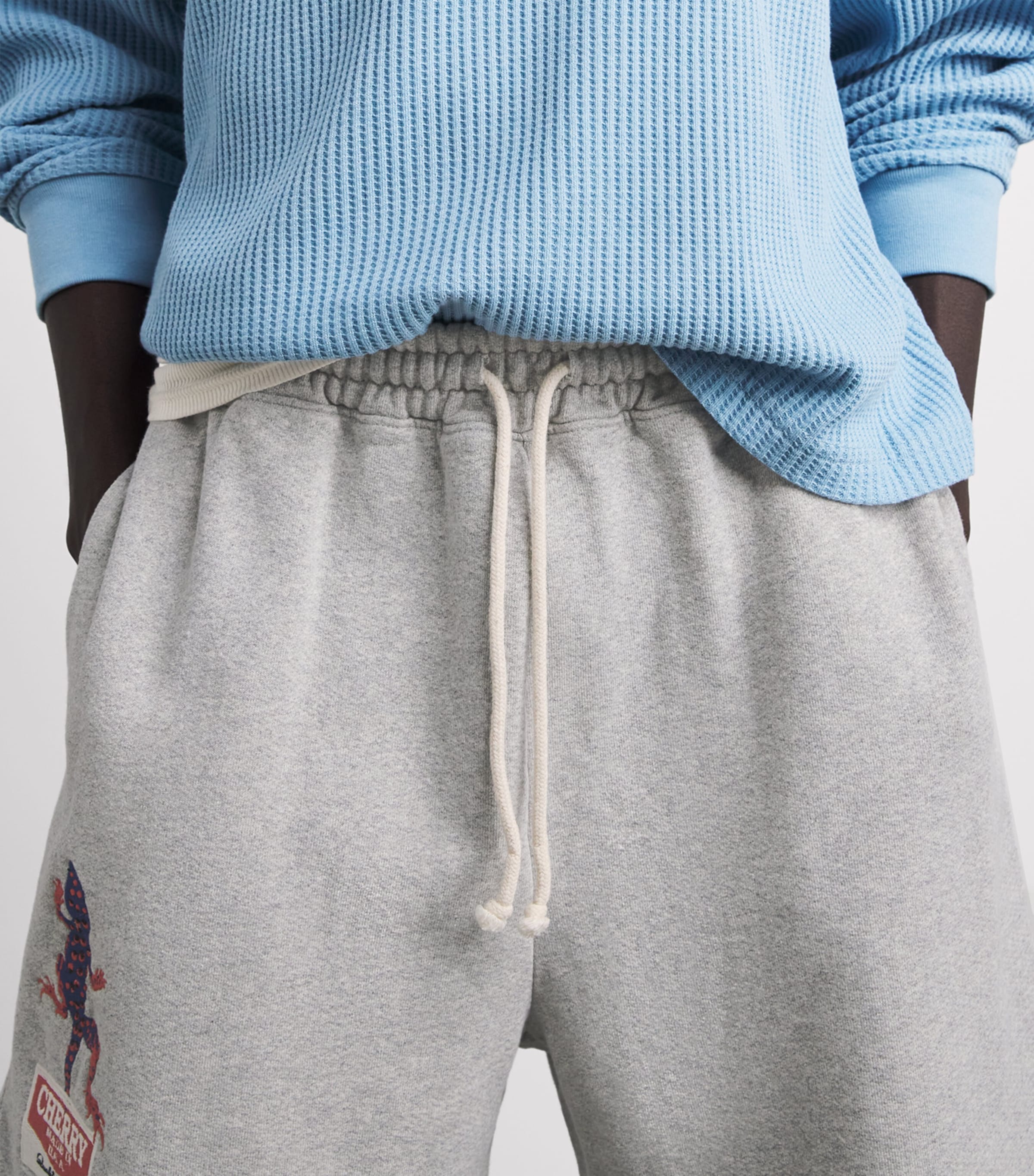 Cherry Los Angeles Mens Gecko Sweatshorts Heather Grey Image 3