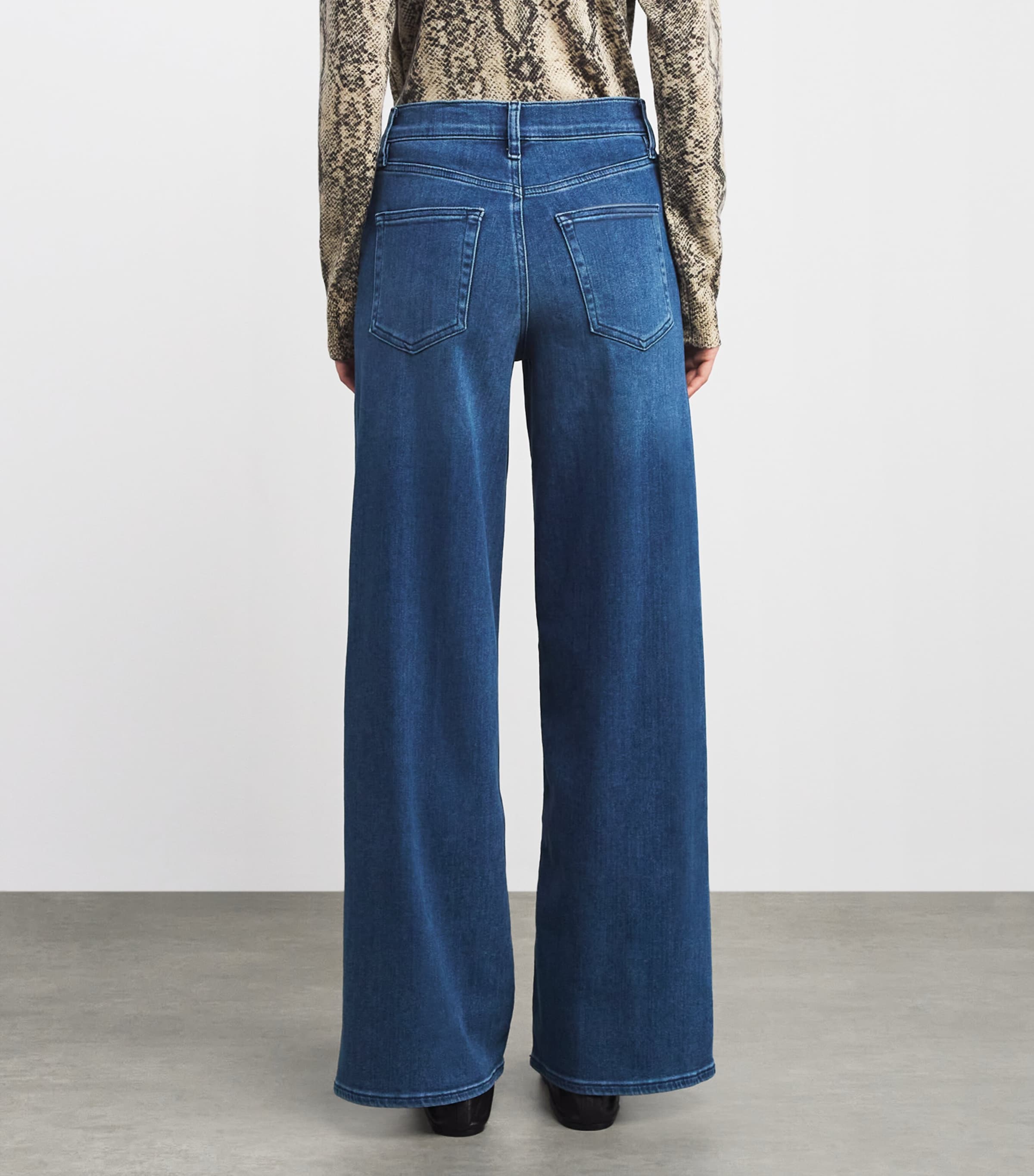 Le Slim Palazzo Wide-Leg Jeans REIGN Image 4