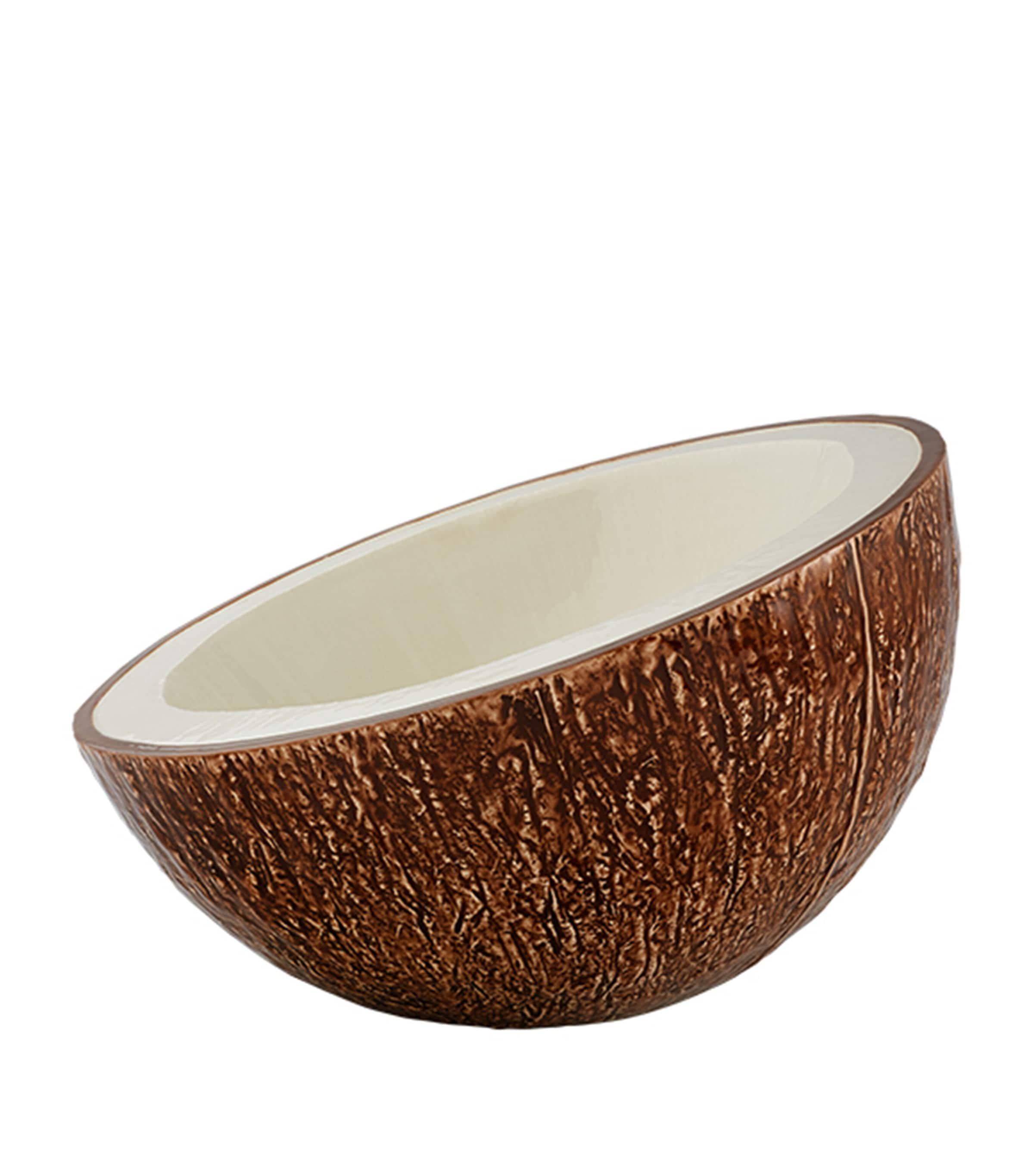 Bordallo Pinheiro Coconut Salad Bowl In Brown