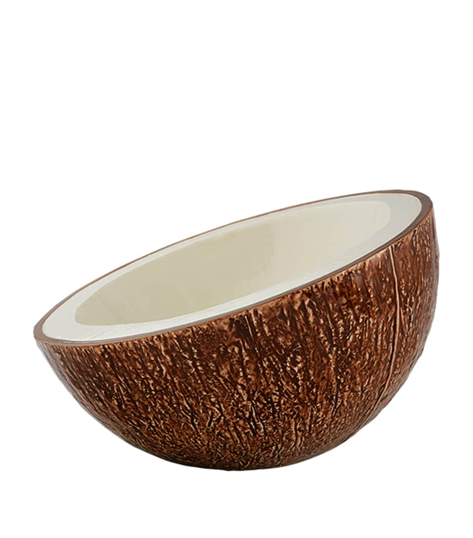 Coconut Salad Bowl (30cm) BROWN / WHITE Image 1