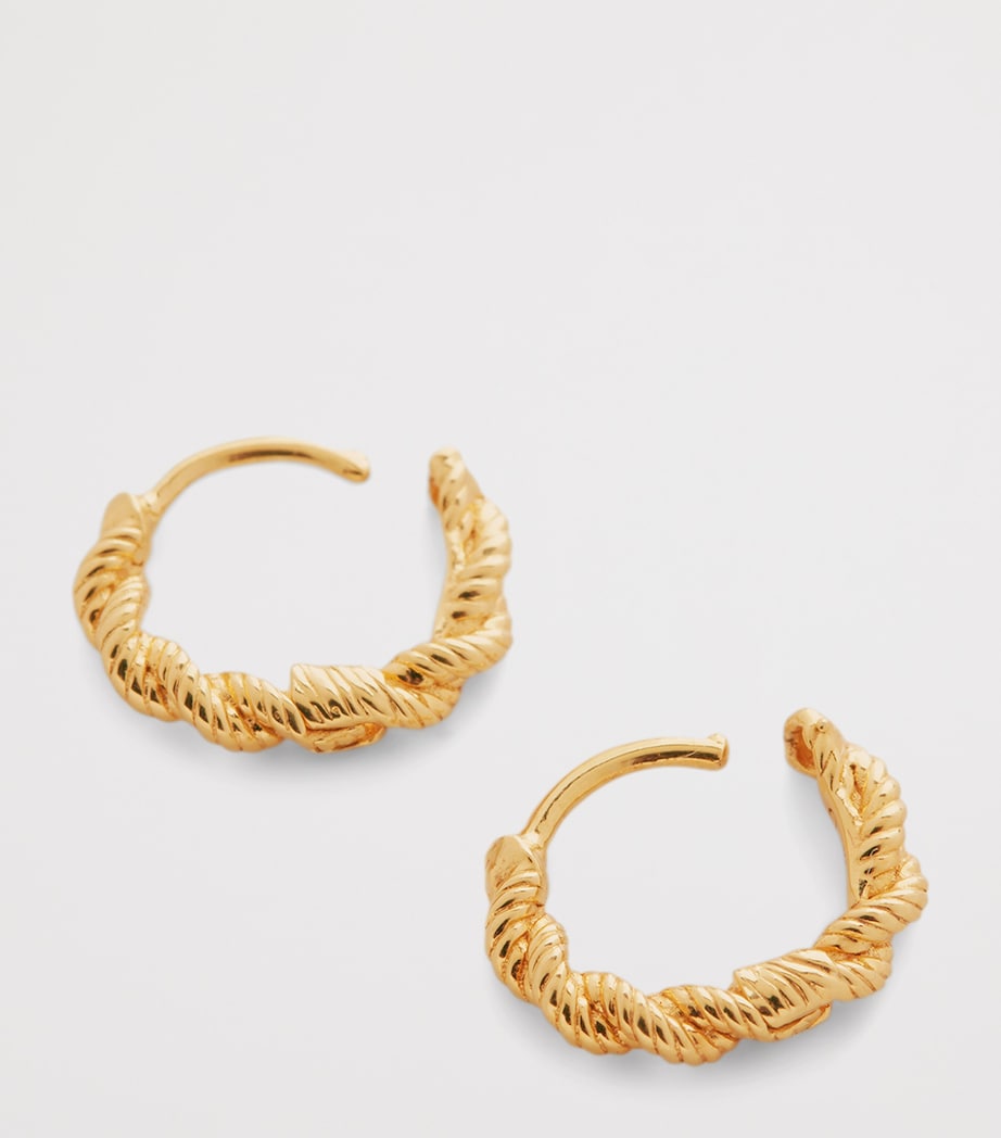Mini Gold Vermeil Corda Huggie Earrings 18K GOLD VERMEIL Image 2
