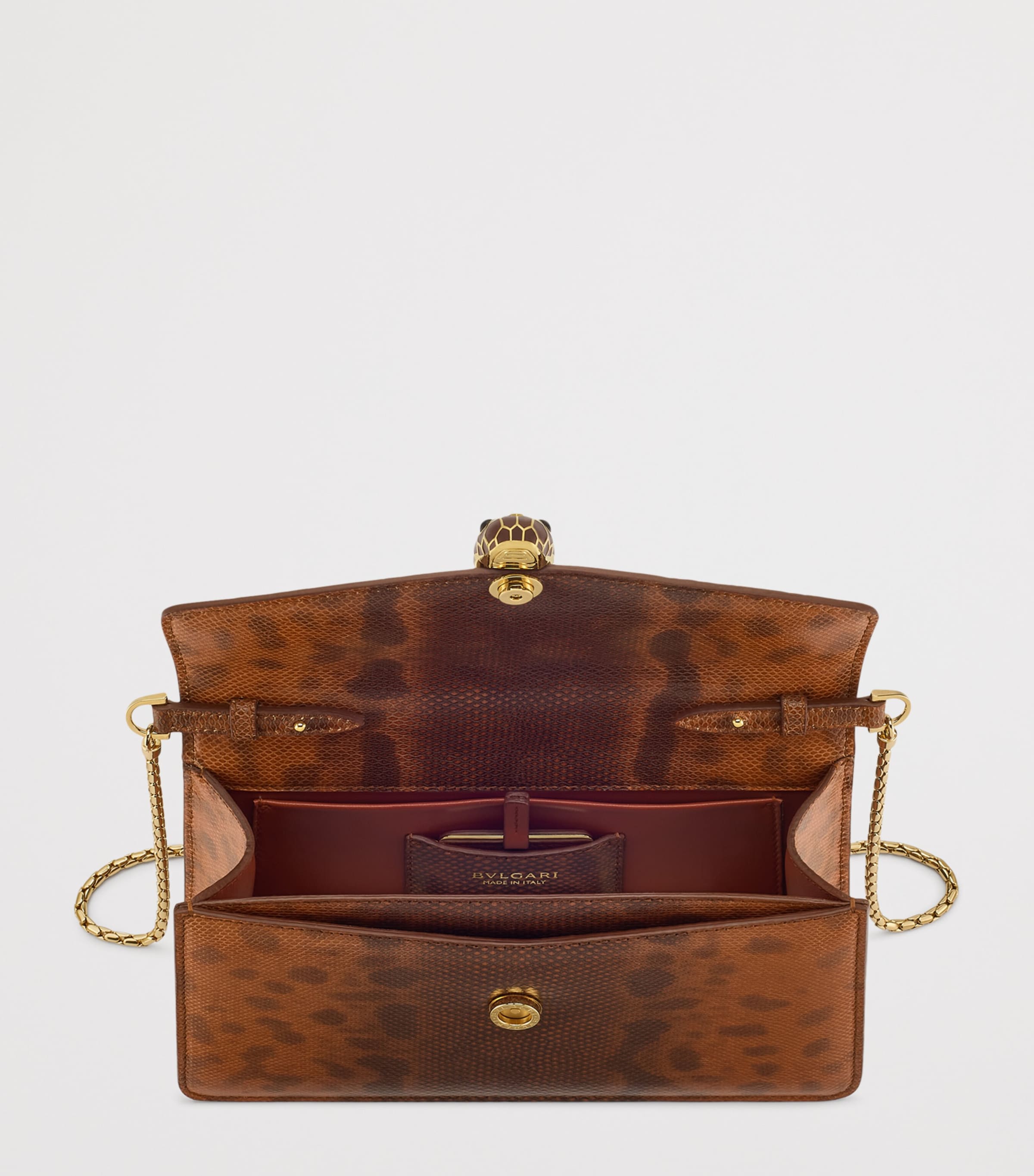 Bvlgari Small Leather Serpenti Forever Cross-Body Bag Bronze Image 5