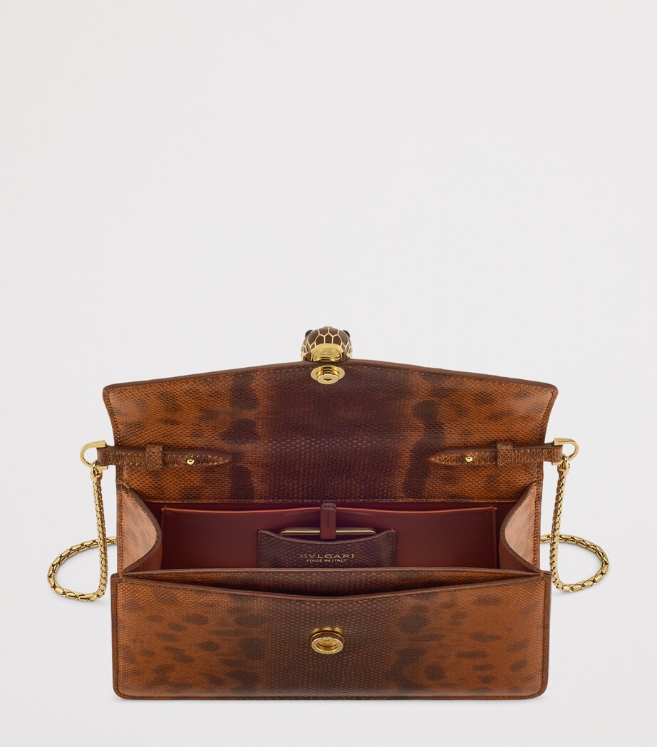 Bvlgari Small Leather Serpenti Forever Cross-Body Bag Bronze Image 5