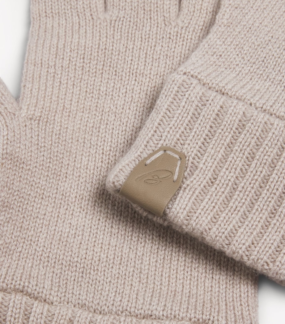 Cashmere Leather-Detail Gloves 9500 Image 2