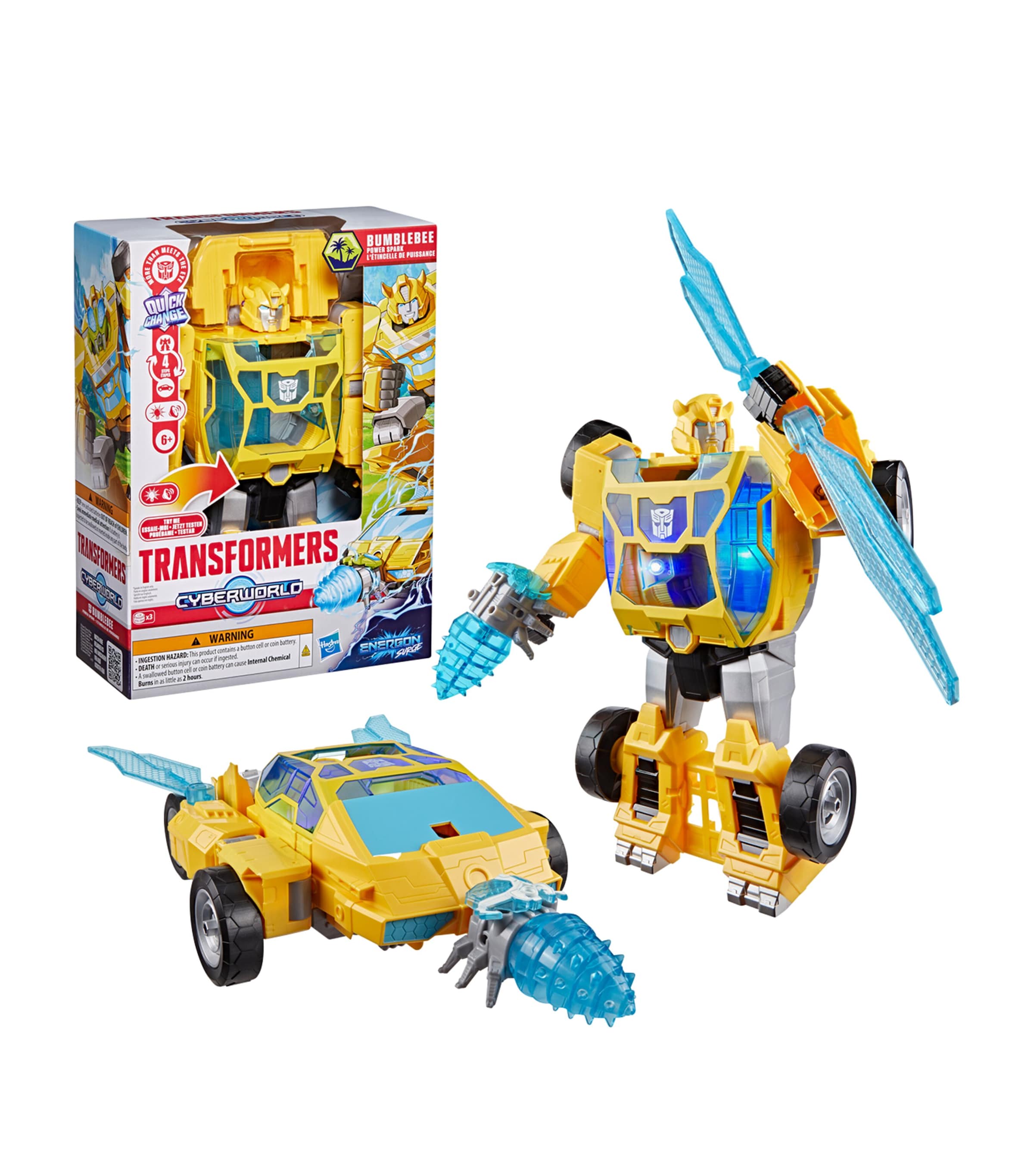 Transformers CYBERWORLD Energon Surge Bumblebee Power Spark Image 2