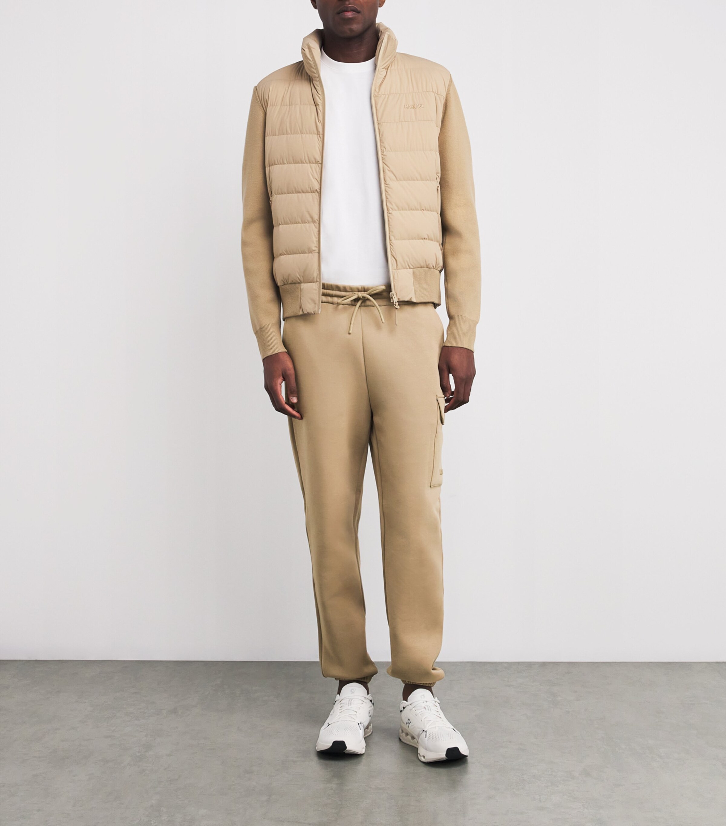 Mackage Mens Cotton-Blend Marvin Cargo Sweatpants Light Camel Image 2