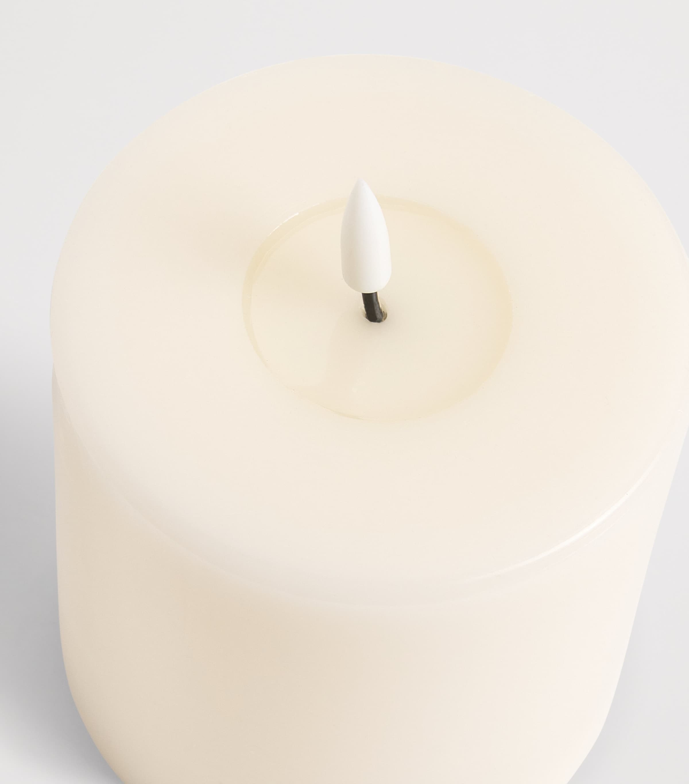LED Pillar Candle (10cm) CREAM Image 2