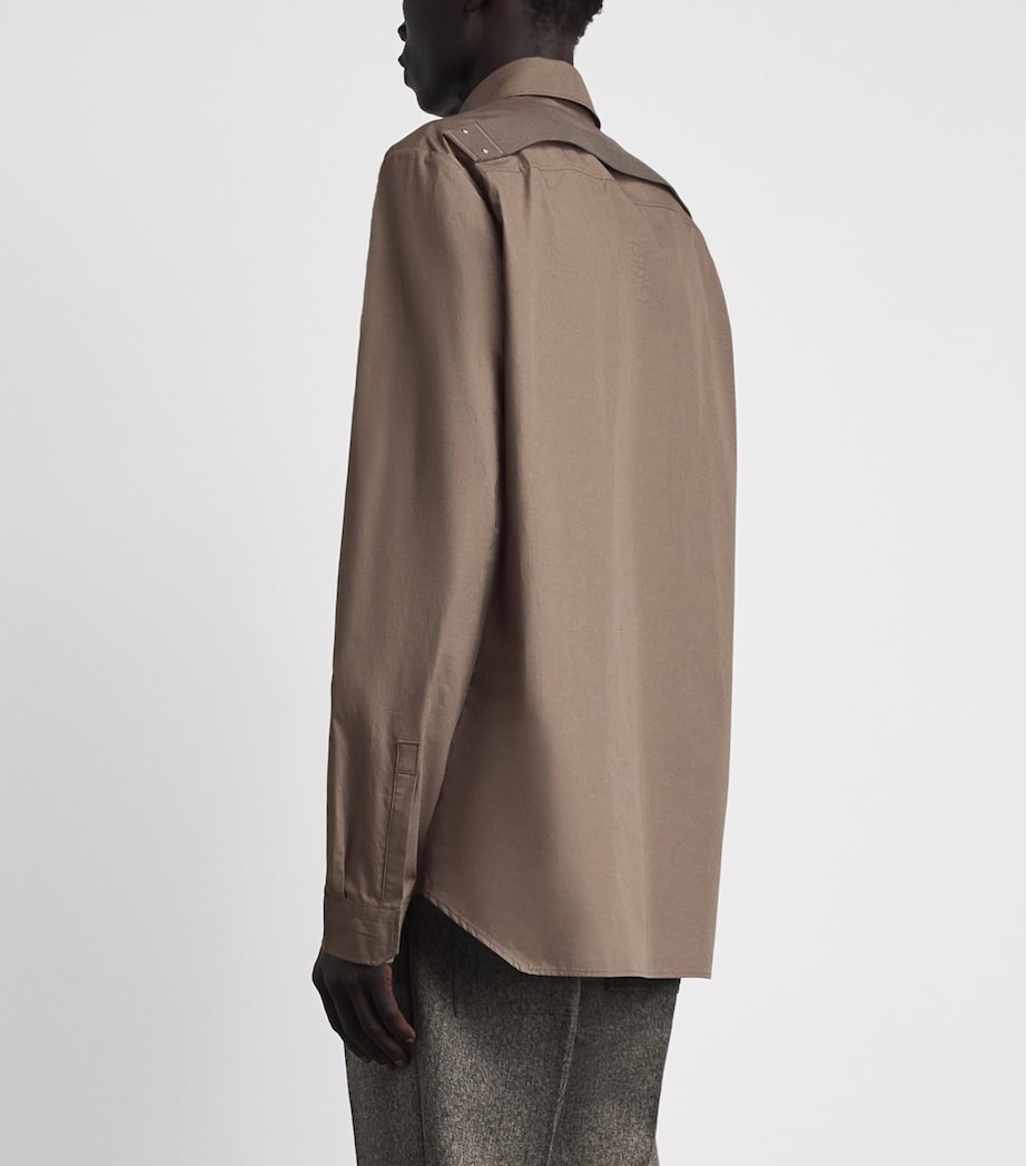 Rick Owens Mens Cotton Fog Overshirt Dust Image 5