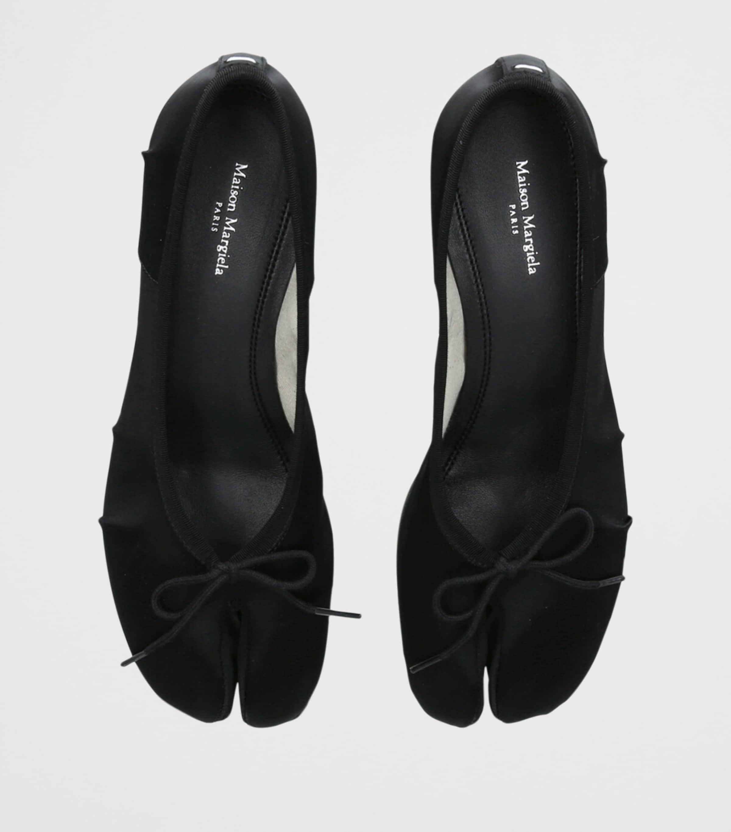 Maison Margiela Satin Tabi Ballerina Pumps 30 Black Image 4