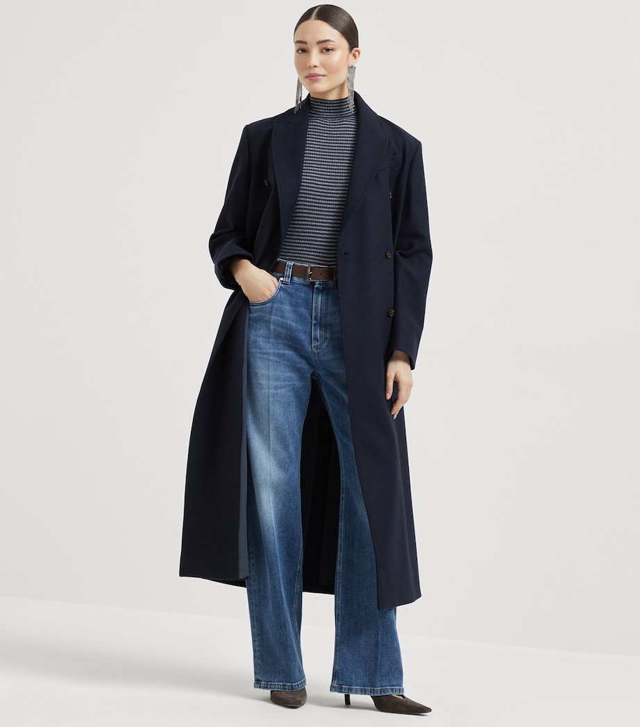 Virgin Wool-Cashmere Sparkling Stripe Sweater CGS61 Image 4