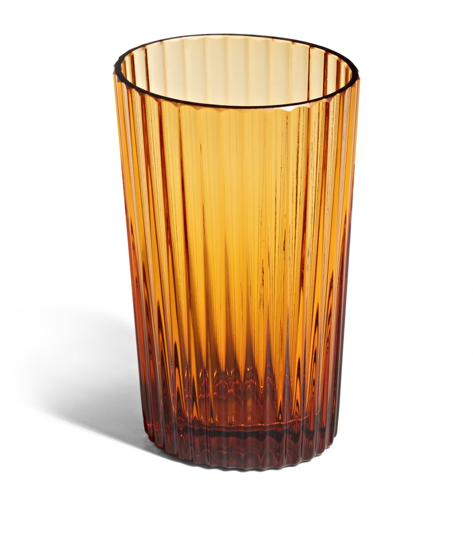 Set of 6 Nastri Water Glasses (290ml) AMBER Image 1