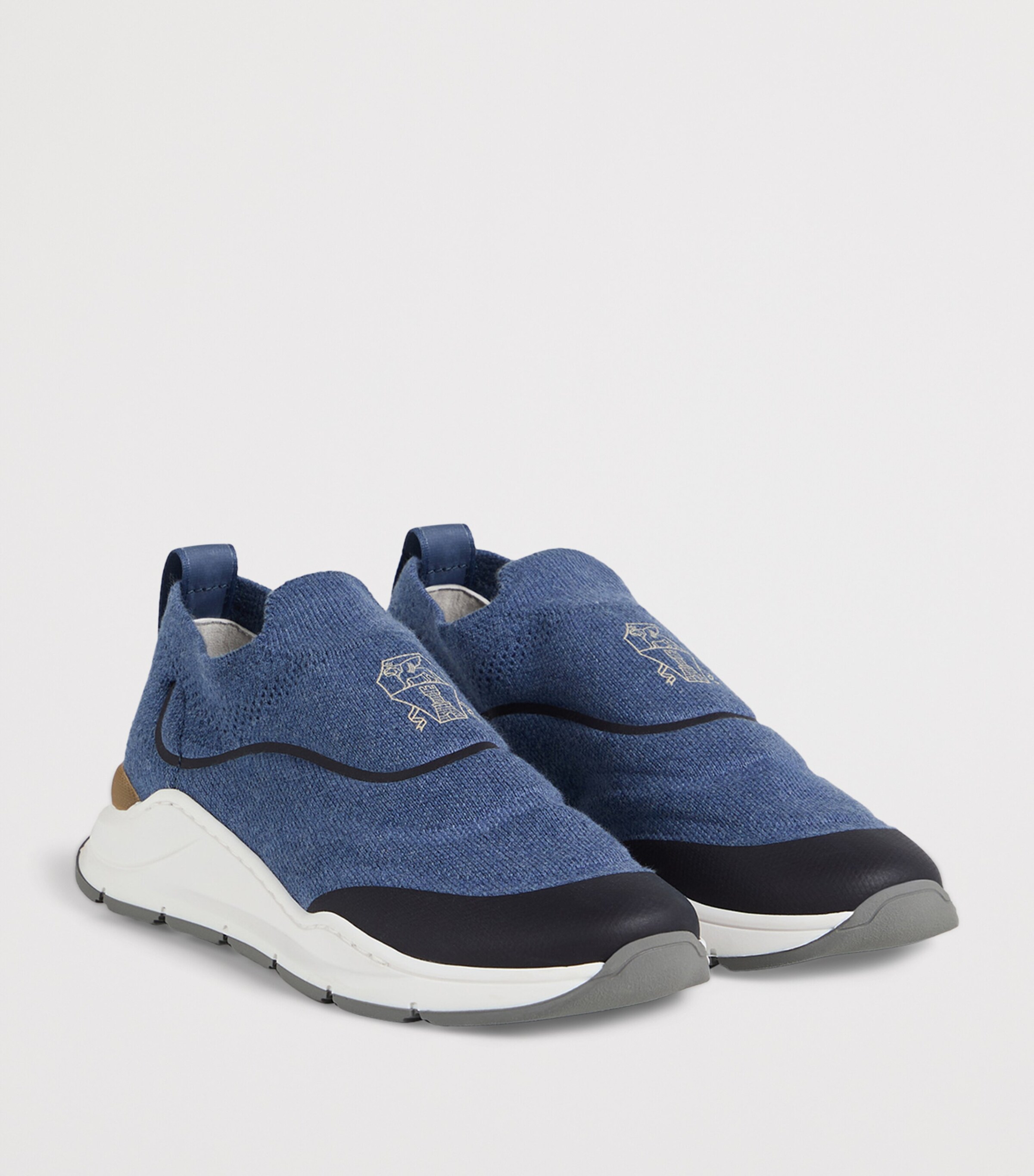 Brunello Cucinelli Kids Cotton Low-Top Sneakers Image 2
